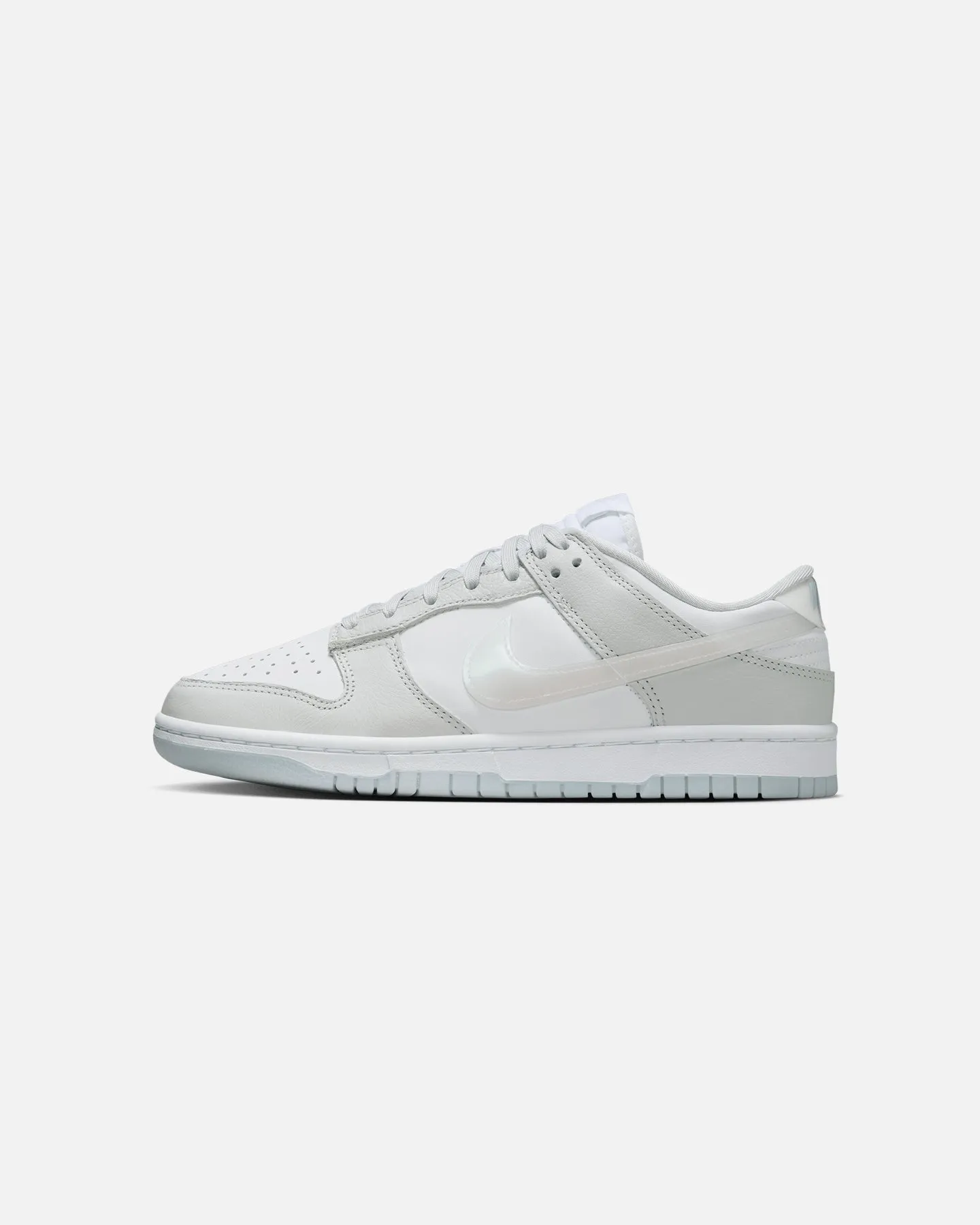 Nike Women's Dunk Low "Iridescent Swoosh" Photon Dust running in flat terrain shoes
