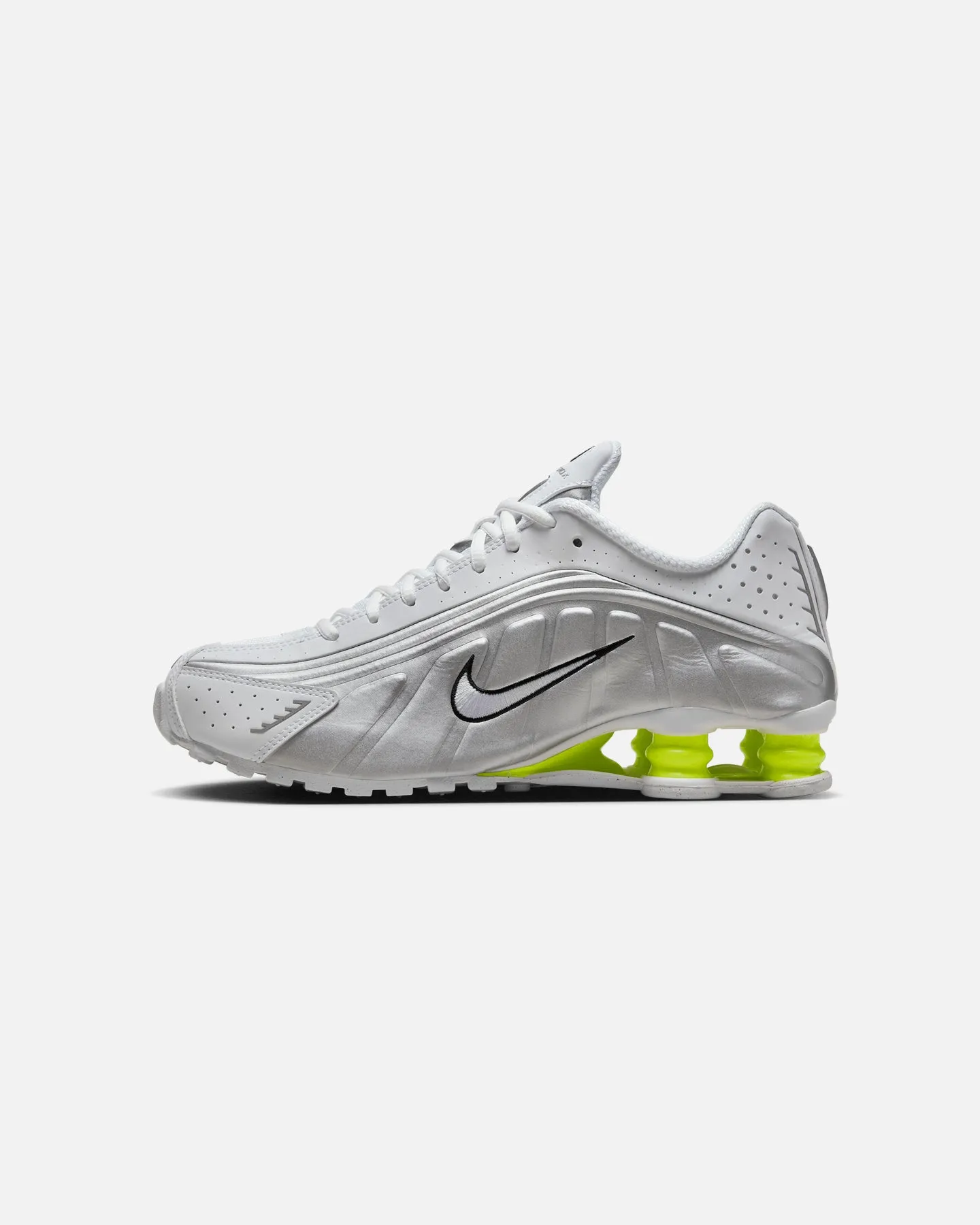 Nike Women's Shox R4 White/White-Metallic Silver Impact Diffusion