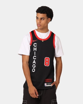 Breathable mesh Smooth Finish Nike Chicago Bulls Zach LaVine Dri-FIT Swingman Jersey Black