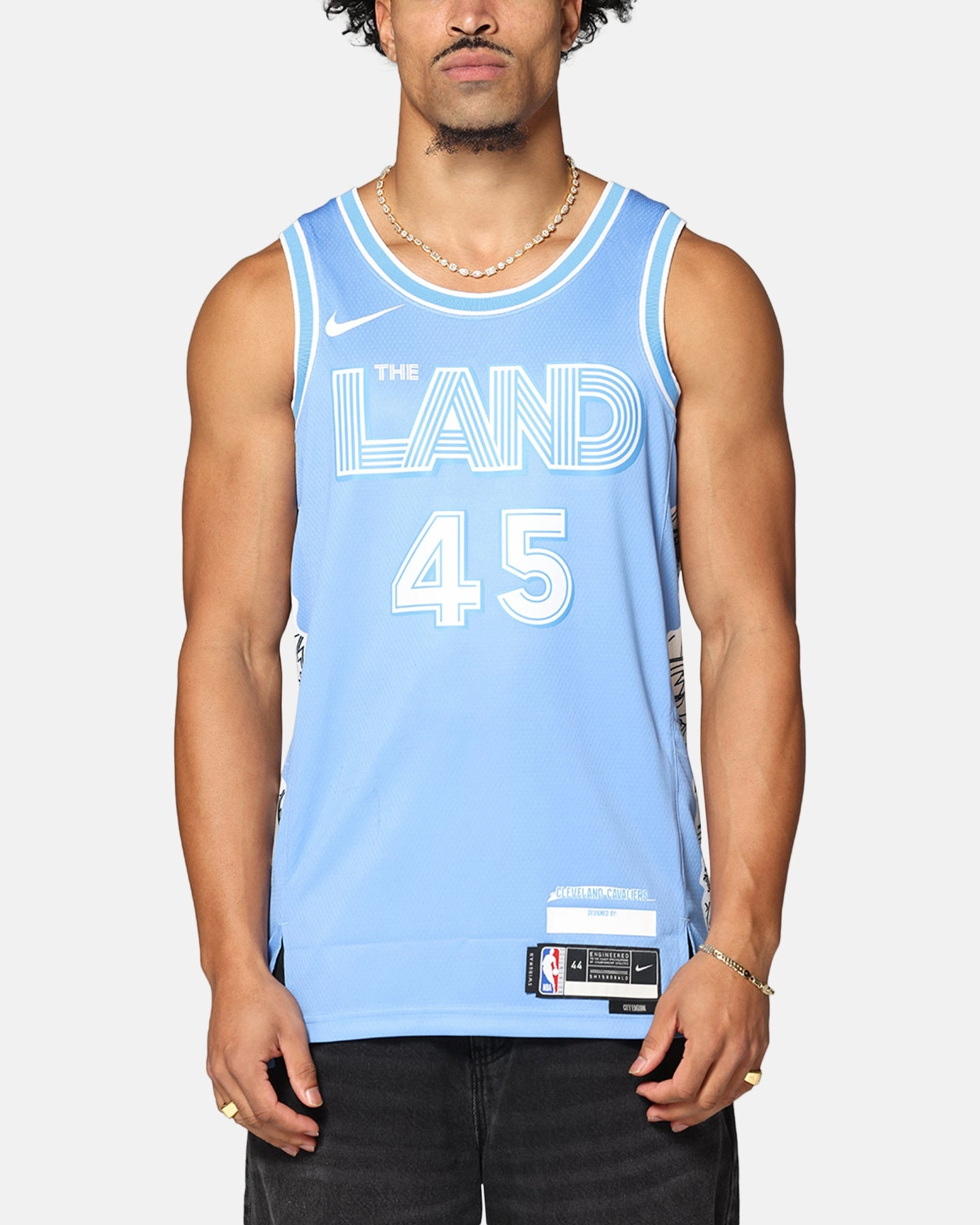 Nike Donovan Mitchell Cleveland Cavaliers #45 City Edition 2024/25 Nike Dri-Fit NBA Swingman Jersey Valor Blue Fluid Fabric