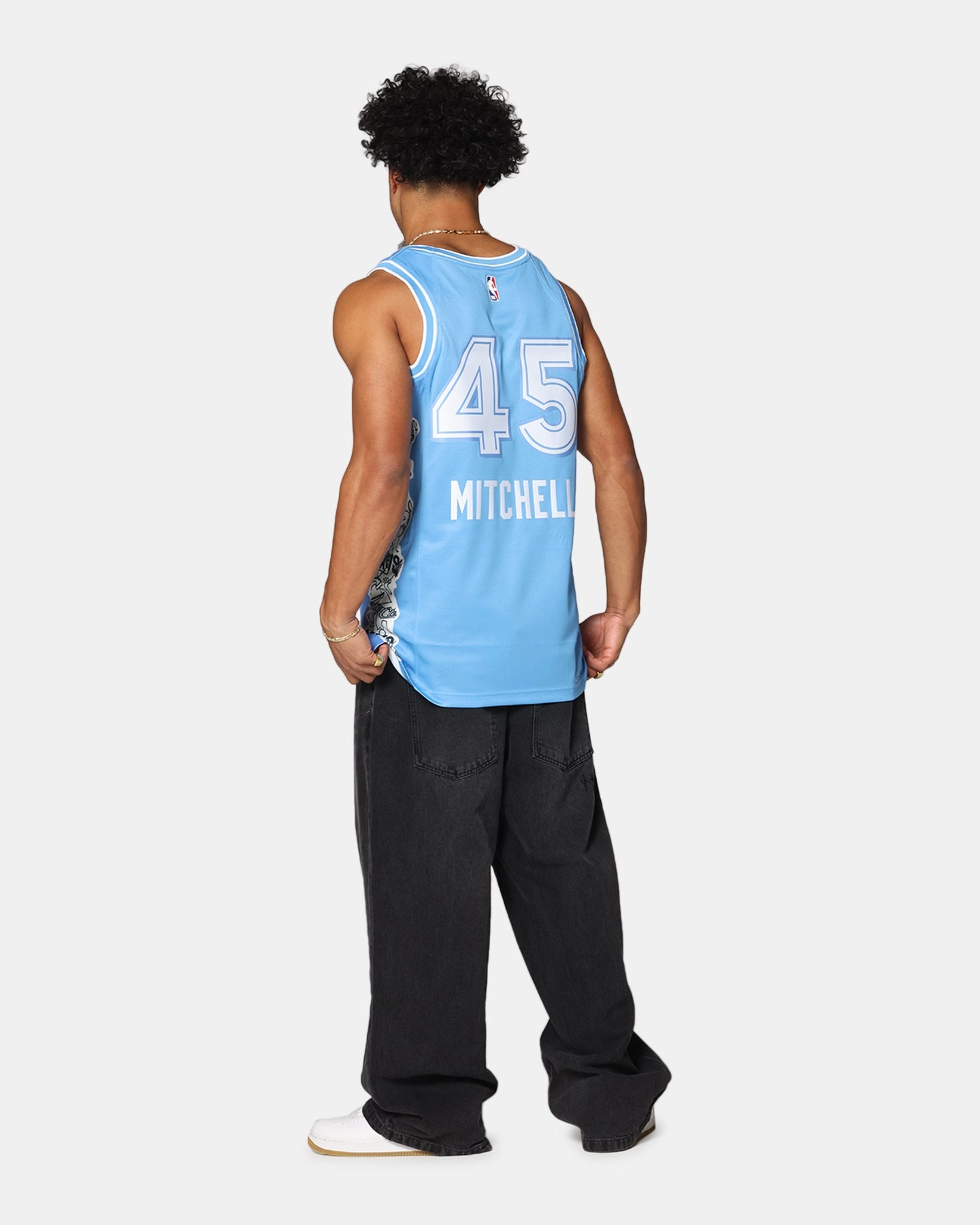 Nike Donovan Mitchell Cleveland Cavaliers #45 City Edition 2024/25 Nike Dri-Fit NBA Swingman Jersey Valor Blue Durable Blends