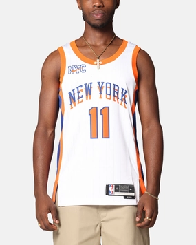 Strategic Ventilation Zones High Collar Design Nike Jalen Brunson New York Knicks #11 City Edition 2024/25 Nike Dri-Fit NBA Swingman Jersey White