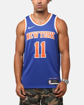 Raglan Sleeve Design Performance Layer Nike Jalen Brunson New York Knicks #11 Icon Edition 2022/23 Nike Dri-Fit NBA Swingman Jersey Rush Blue