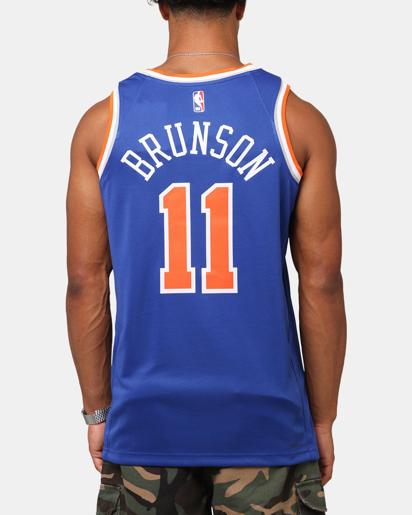 All Purpose Knit Multi Directional Breathability Nike Jalen Brunson New York Knicks #11 Icon Edition 2022/23 Nike Dri-Fit NBA Swingman Jersey Rush Blue