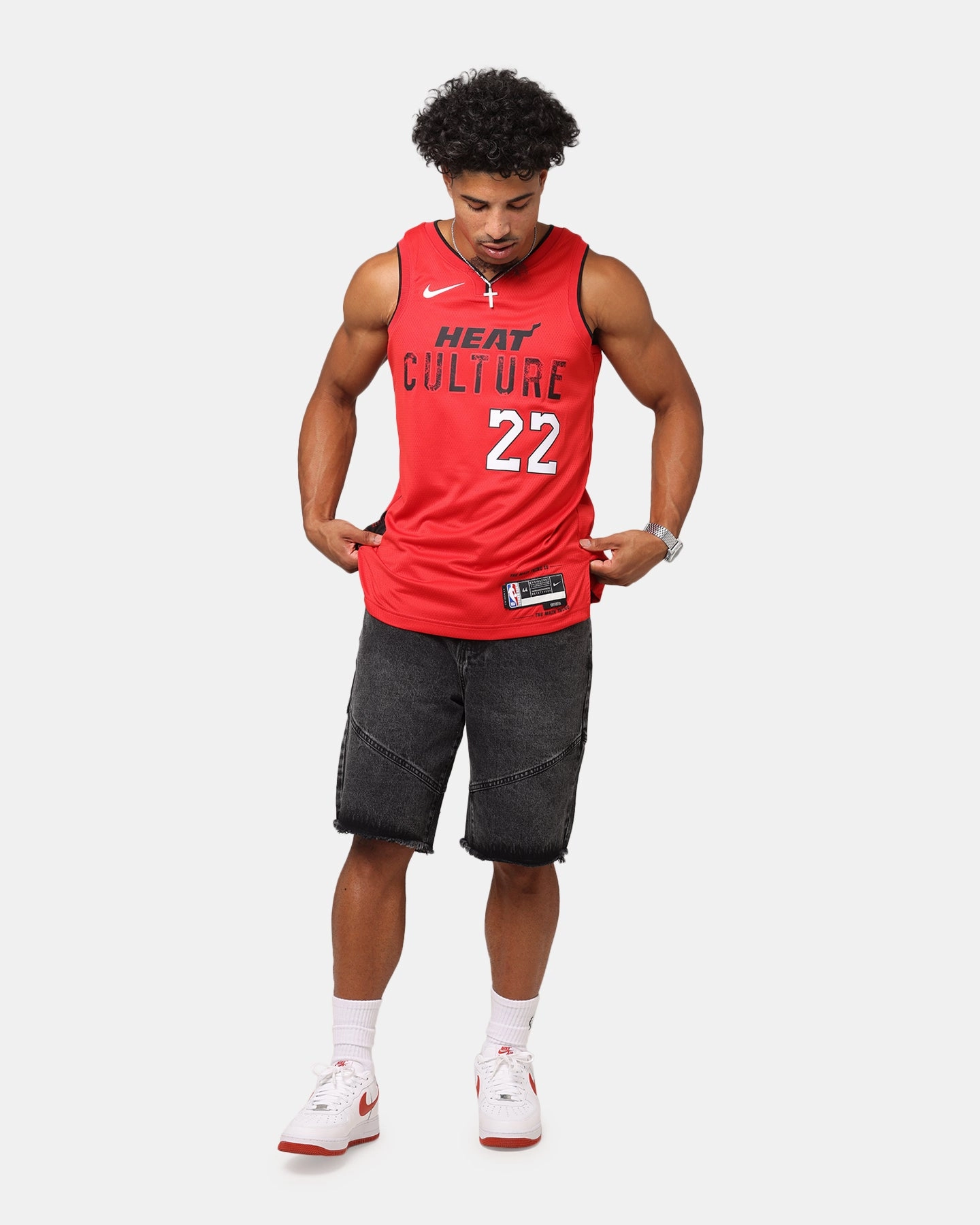 Comfort Performance Hyper Breathable Nike Jimmy Butler Miami Heat #22 City Edition 2024/25 Nike Dri-Fit NBA Swingman Jersey University Red