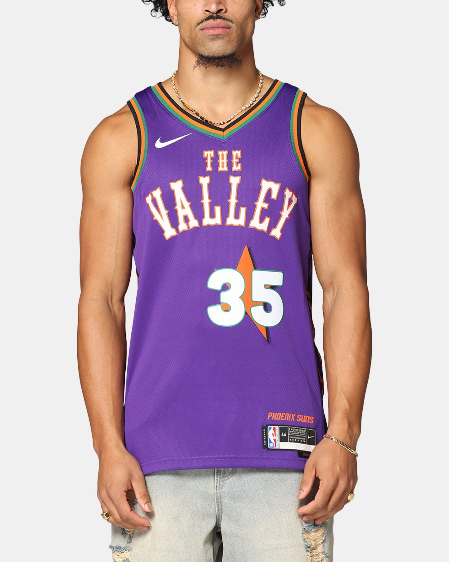 Nike Kevin Durant Phoenix Suns #35 City Edition 2024/25 Nike Dri-Fit NBA Swingman Jersey Field Purple Four Way Stretch Moisture Control Microfiber