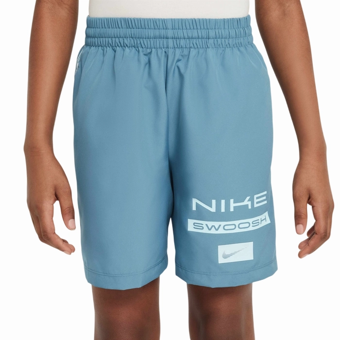 Relaxed Comfort Wear Nike pantaloncino sportivo junior in Dri-Fit HJ3801-006  blu cobalto