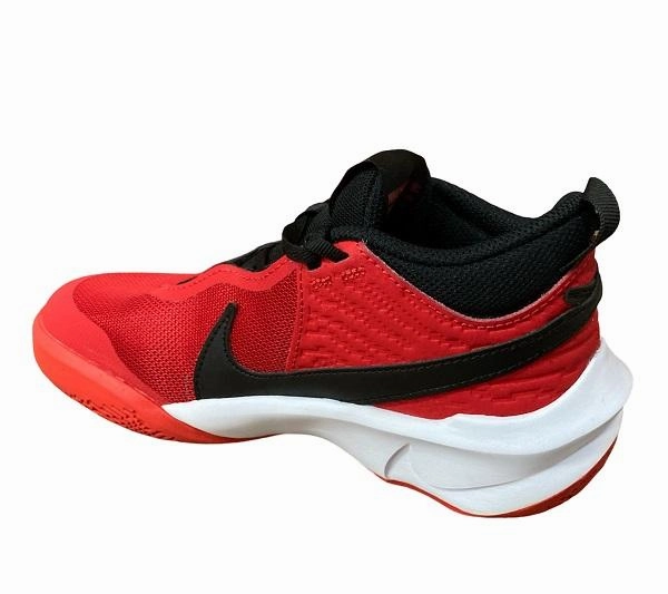 Anti Friction Pressure Dispersing Design Nike scarpa da pallacanestro da ragazzo Team Hustle D 10 CW6735 600 rosso-nero