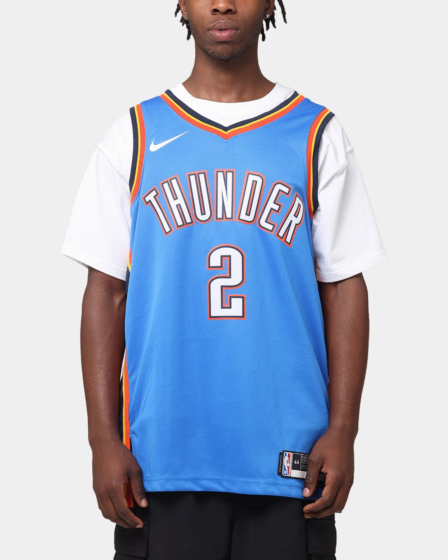 Nike Shai Gilgeous-Alexander Oklahoma City Thunder #2 Icon Edition 2022/23 Nike Dri-Fit NBA Swingman Jersey Signal Blue Moisture Wicking Technology
