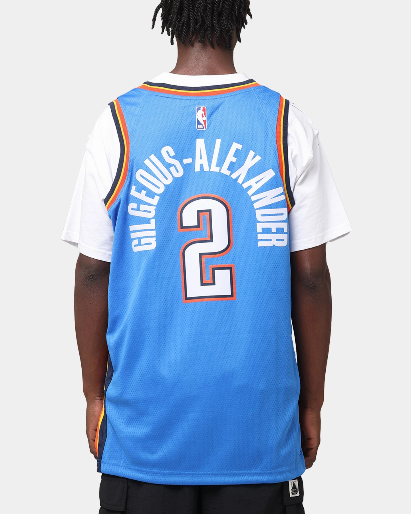 Nike Shai Gilgeous-Alexander Oklahoma City Thunder #2 Icon Edition 2022/23 Nike Dri-Fit NBA Swingman Jersey Signal Blue Body Movement Breathe Easy