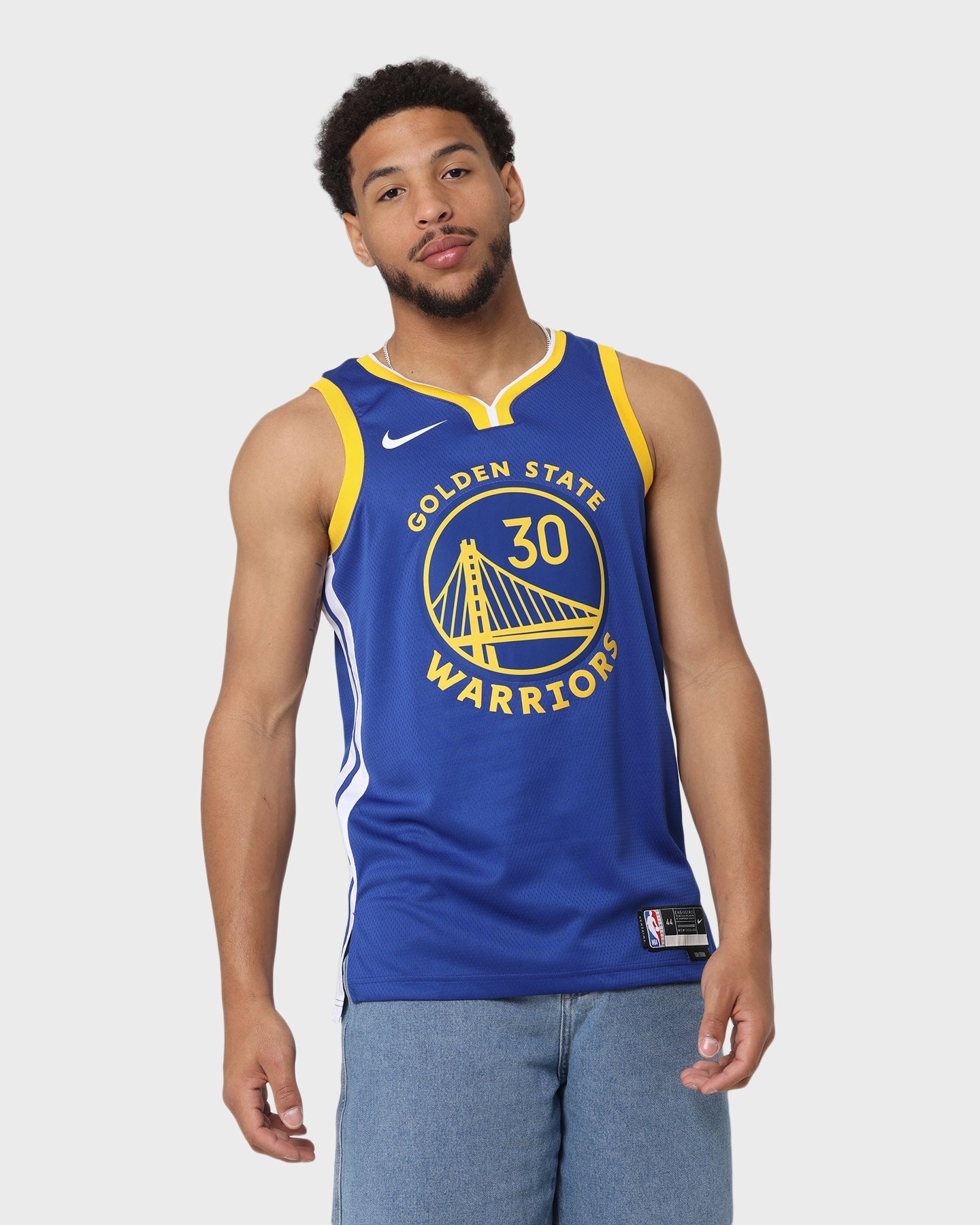 Nike Stephen Curry San Francisco Golden State Warriors #30 Icon Edition 2022/23 Nike Dri-FIT NBA Swingman Jersey Rush Blue Mesh Ventilation Panels Speed Comfort