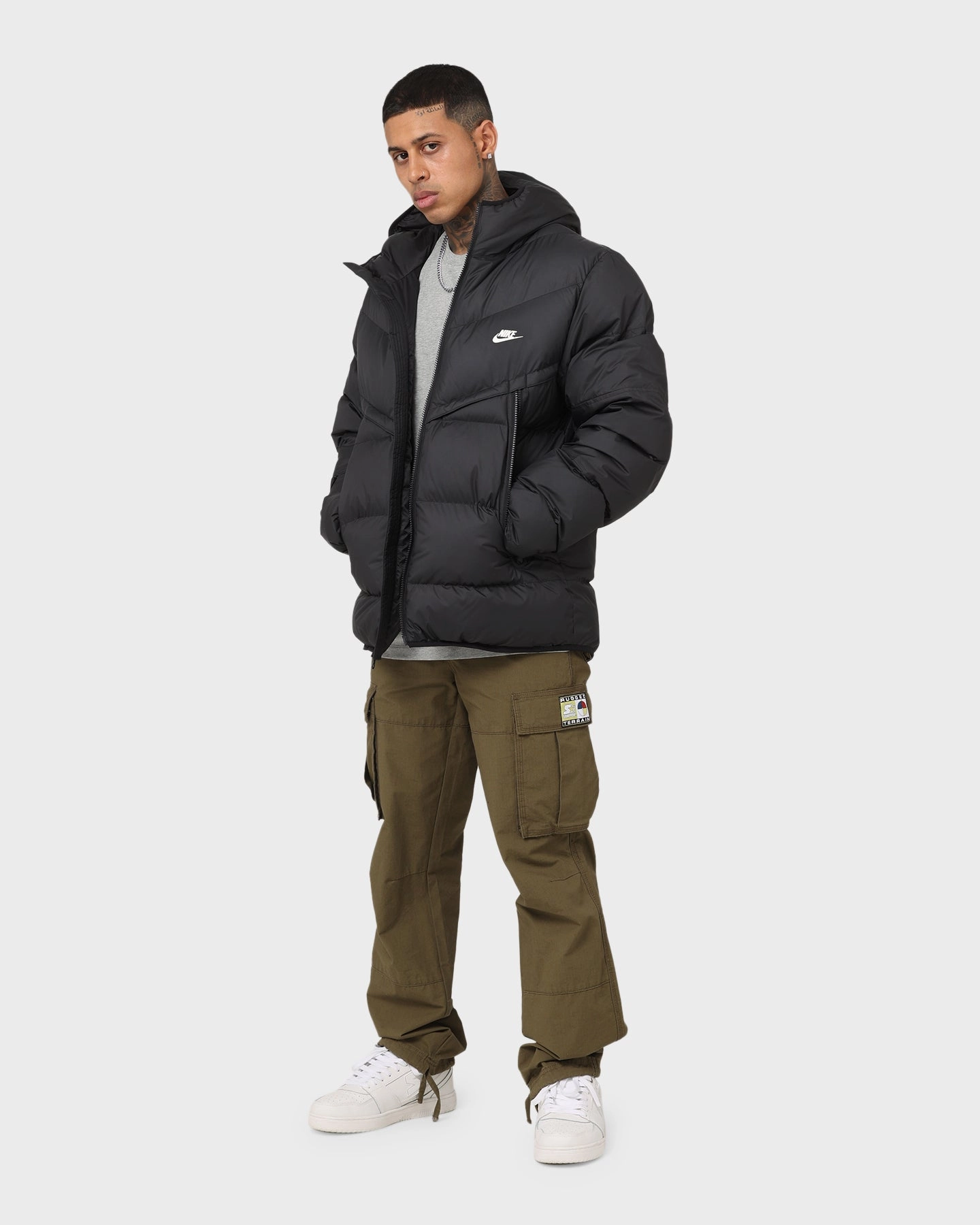 Minimalist Soft Touch Interior Nike Storm-FIT Windrunner PRIMALOFT Puffer Jacket Black/Black/Sail