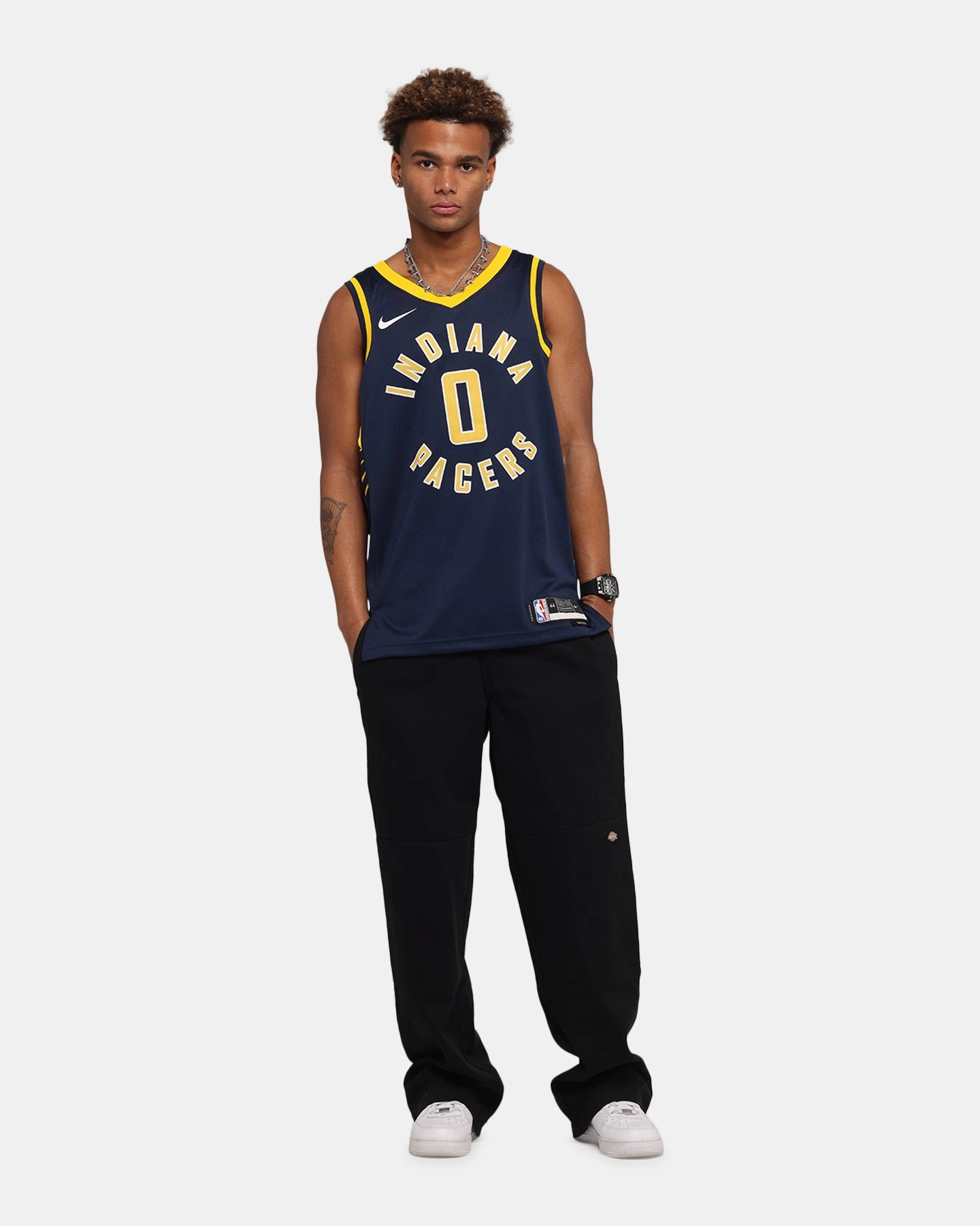 Nike Tyrese Haliburton Indiana Pacers #0 Icon Edition 2022/23 Nike Dri-Fit NBA Swingman Jersey College Navy Odor Resistant Coating