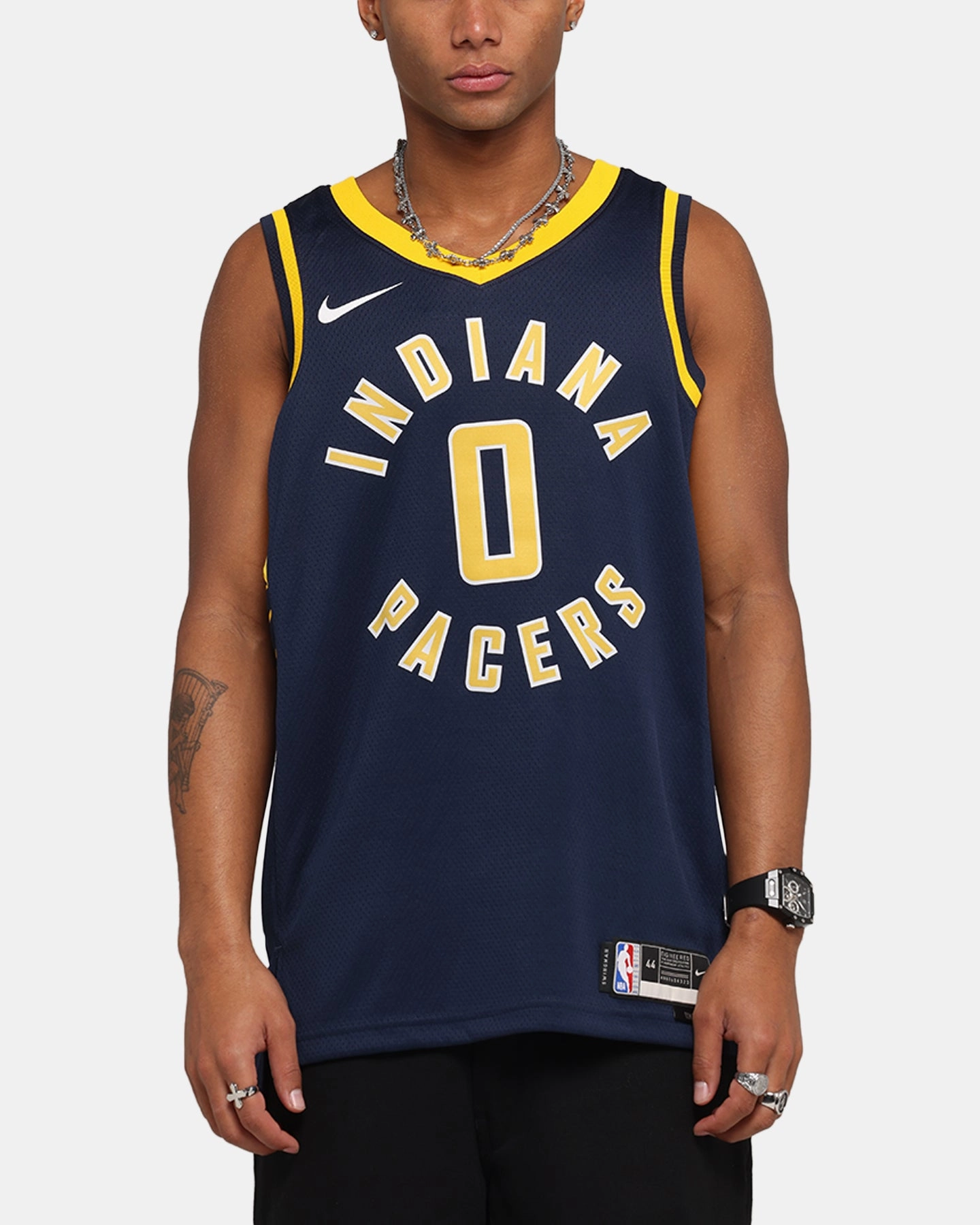 Nike Tyrese Haliburton Indiana Pacers #0 Icon Edition 2022/23 Nike Dri-Fit NBA Swingman Jersey College Navy Abrasion Resistant Finish Laser Cut Vents