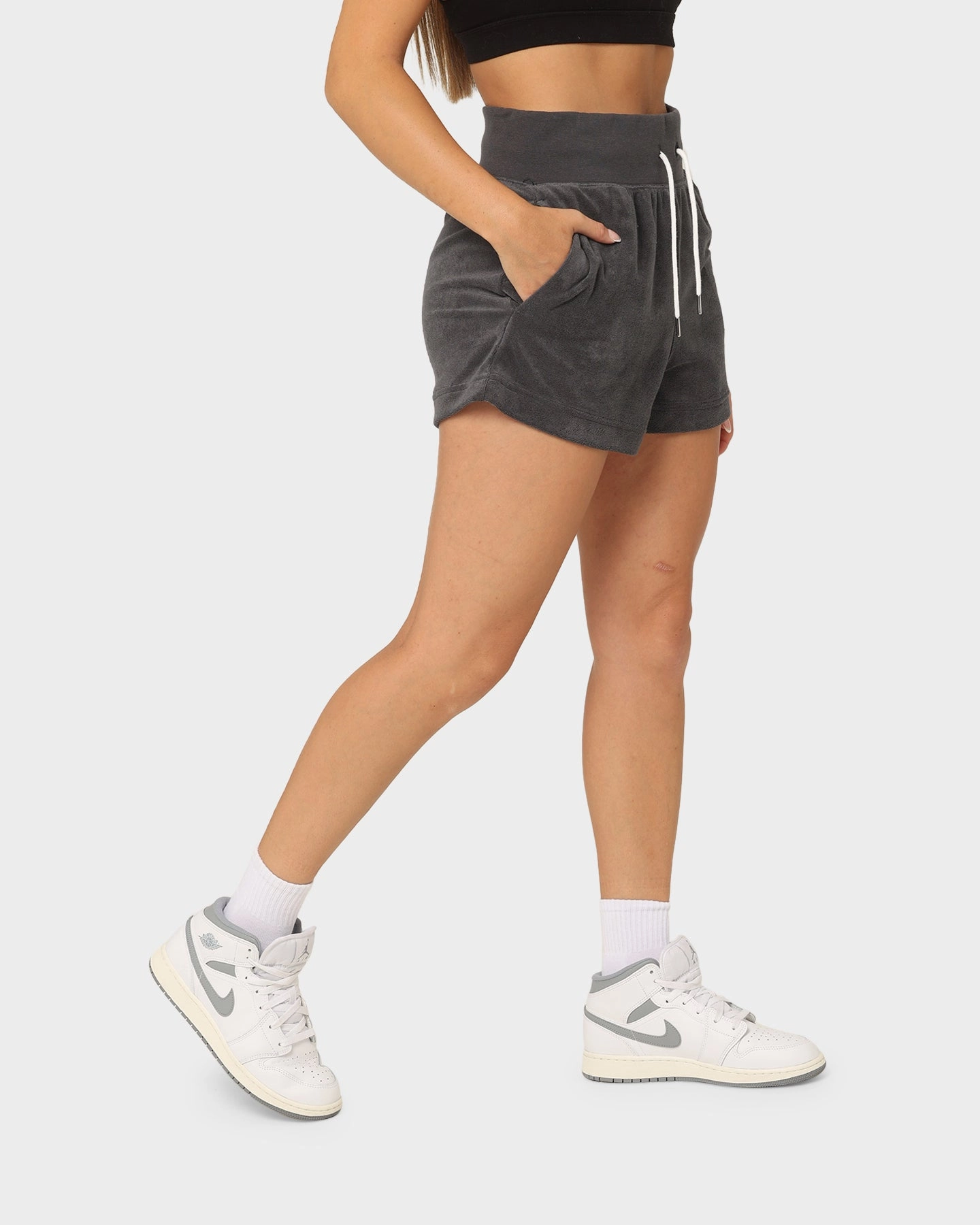 Modern Style Tough Flex Nike Women's Nike Sportswear Terry PE Shorts Anthracite/Black