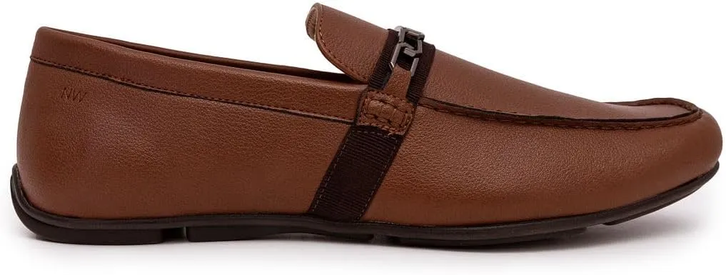Nine West Men's Driving Moccasins with Buckle Slip-On Loafer Shoe