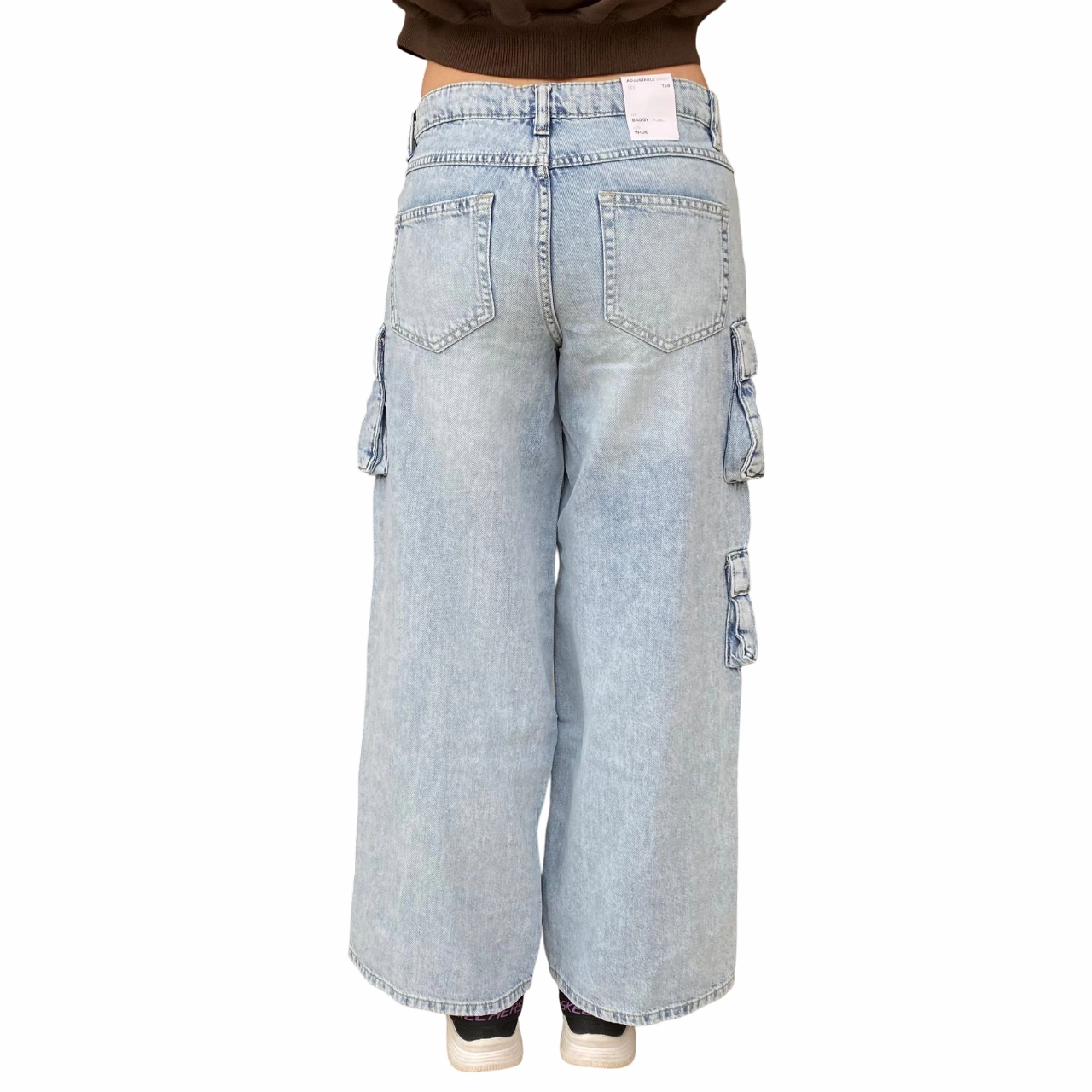 name it pantalone jeans cargo da junior Bella 13237173 blu chiaro Athlete Fit Modern Autumn Days