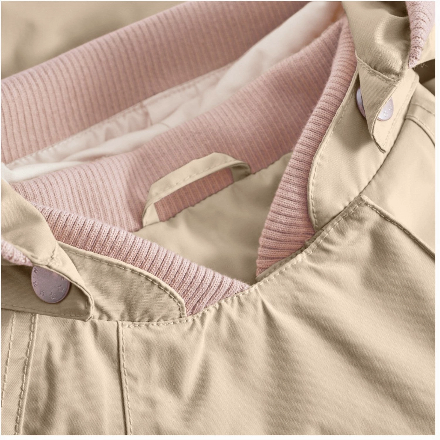 Simple Outer Reinforced Elbow Padding Mini A ture Sesame Wai Spring Jacket. GRS