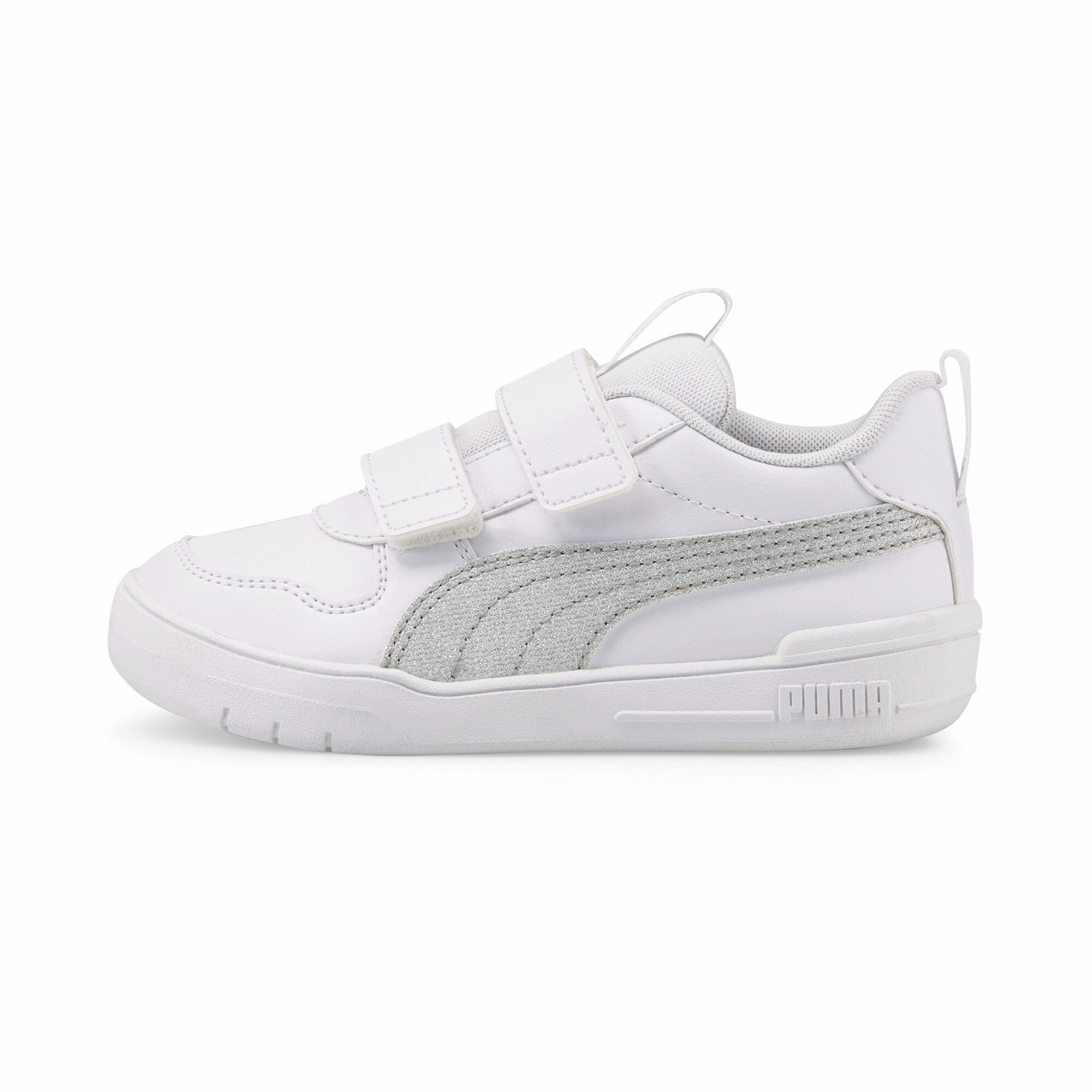 Self Cleaning Tread Low Cut Design PUMA Little Kids Girls' Multiflex Glitz Formstrip Sneakers