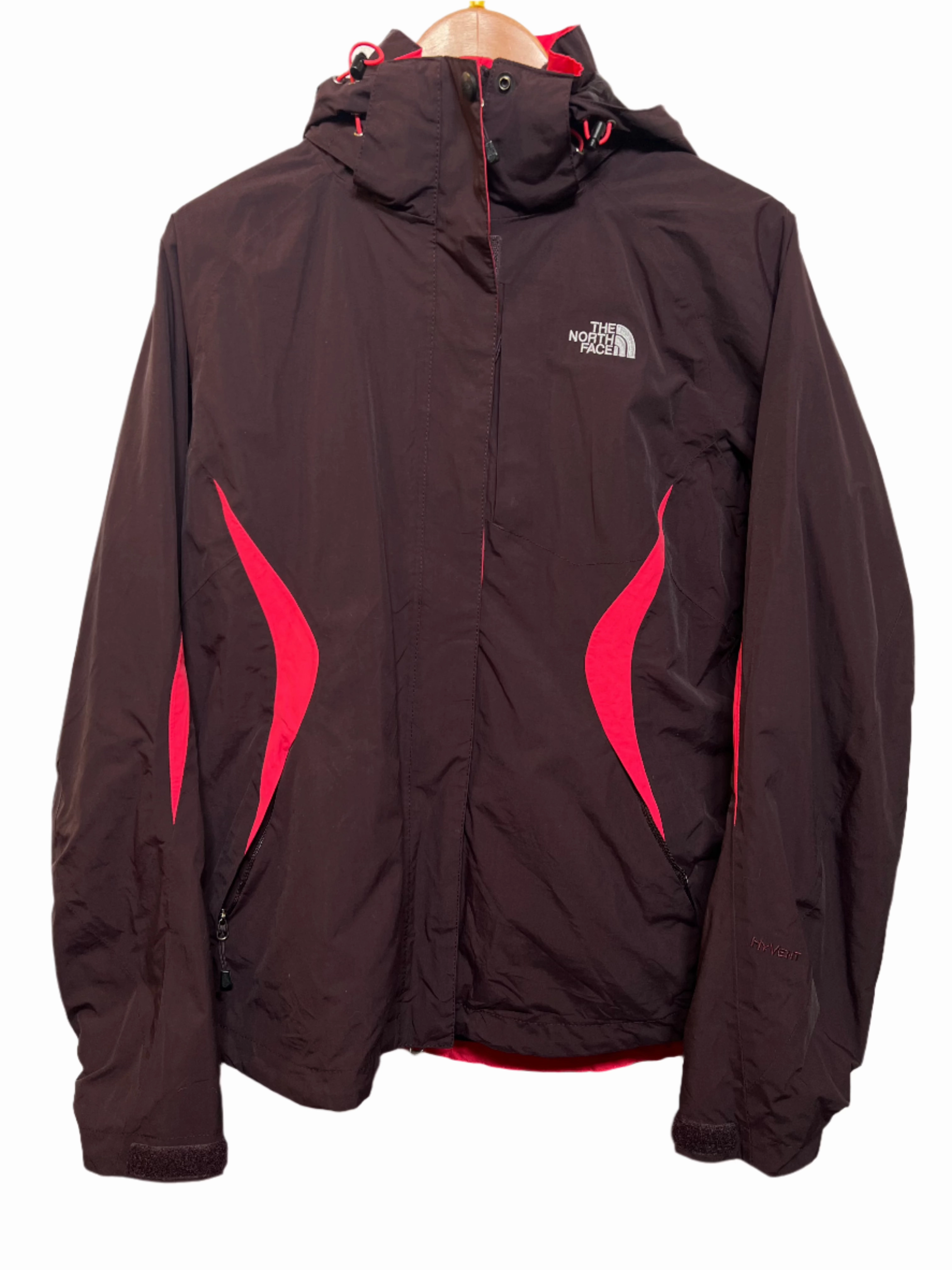 stand neck The North Face Women's Black Rain Coat (Size M)