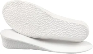 NOLITOY 1 Pair Shock Absorbing Insole Height Running Sports Soles Inserts Shoe Arch Support Insole Absorption High Cushion Men Pad Foot Thick Gel Slow Rebound Sponge White