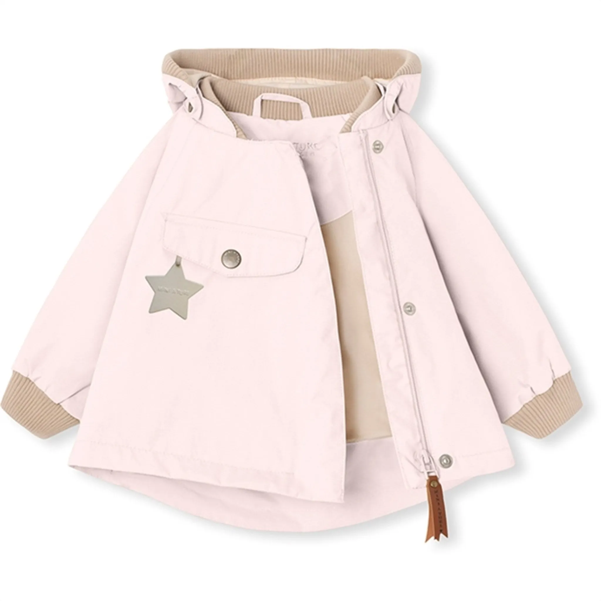 MINI A TURE WAI Spring Jacket Mauve Chalk Multi Pocket Functionality