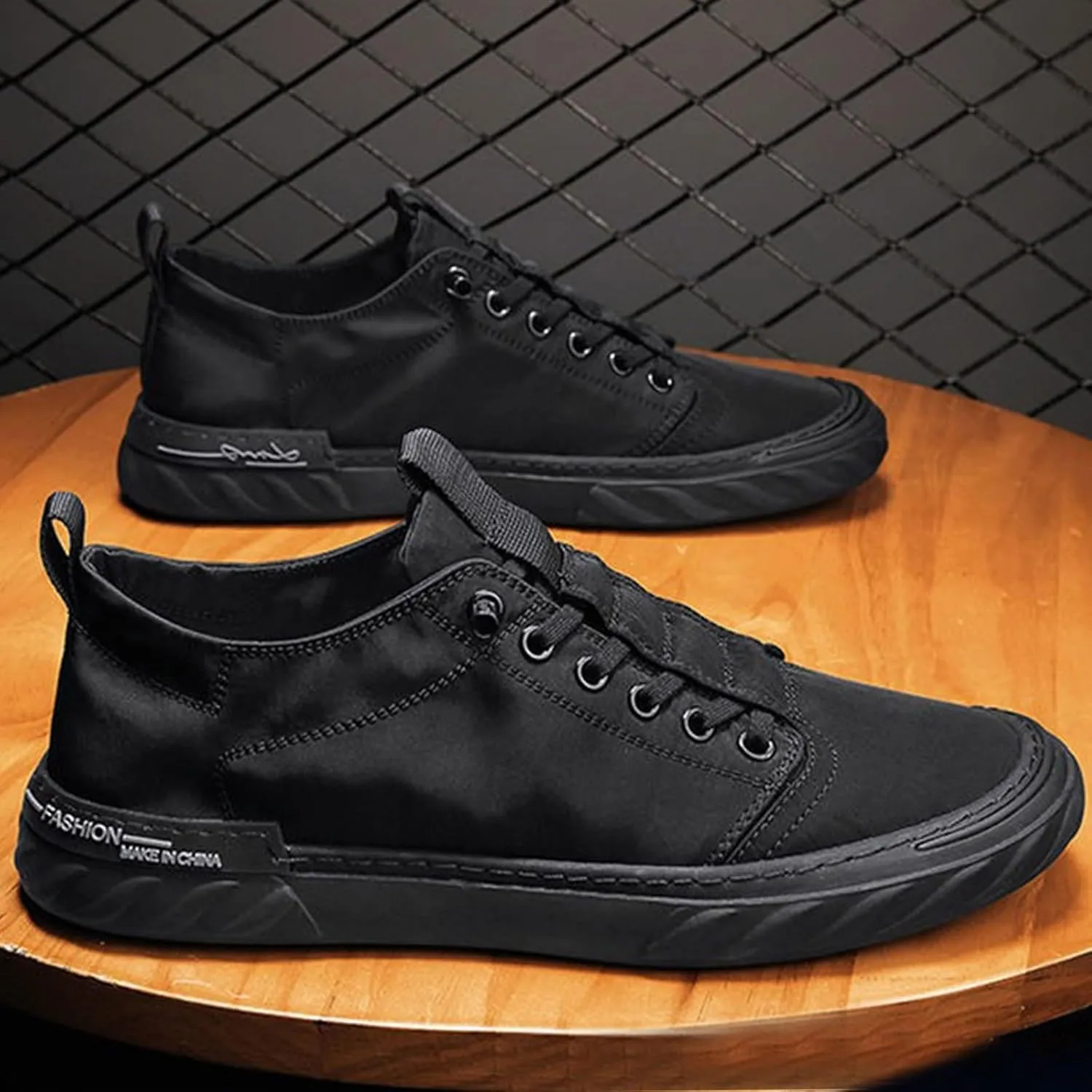 Non Slip Work Sport Shoes for Men Trendy Versatile Shoes Casual Versatile Canvas Arch Support Men's Leather Boots