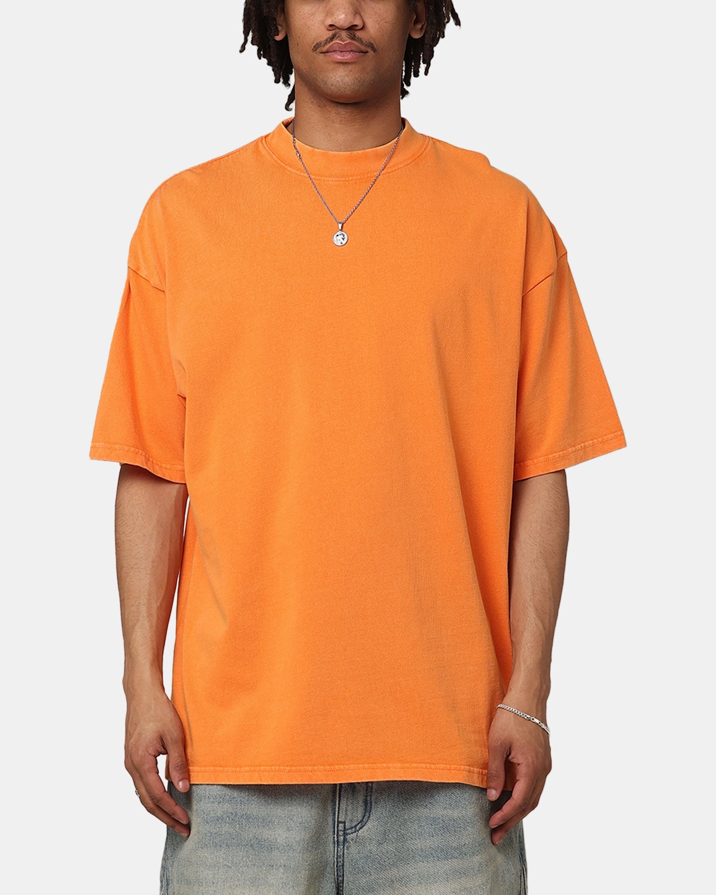 Culture Kings Oversized Blank T-Shirt Orange Affordable Fashion