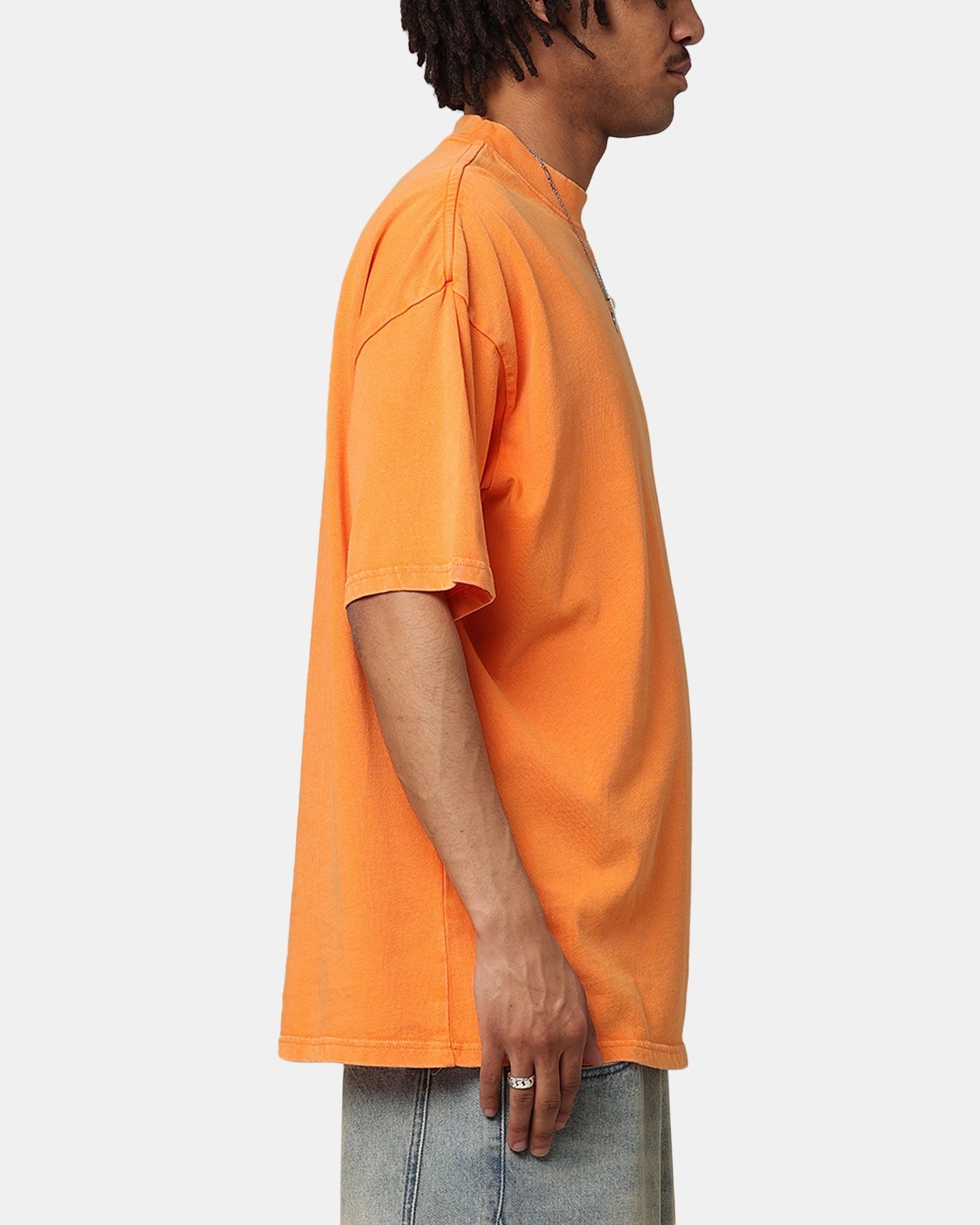 Culture Kings Oversized Blank T-Shirt Orange LightweightBlend Comfy Apparel