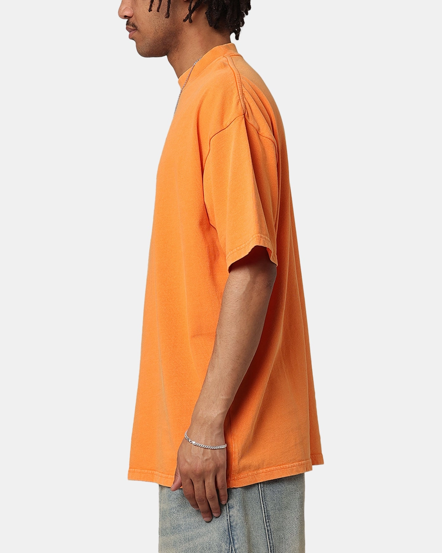 Culture Kings Oversized Blank T-Shirt Orange Unisex versatility