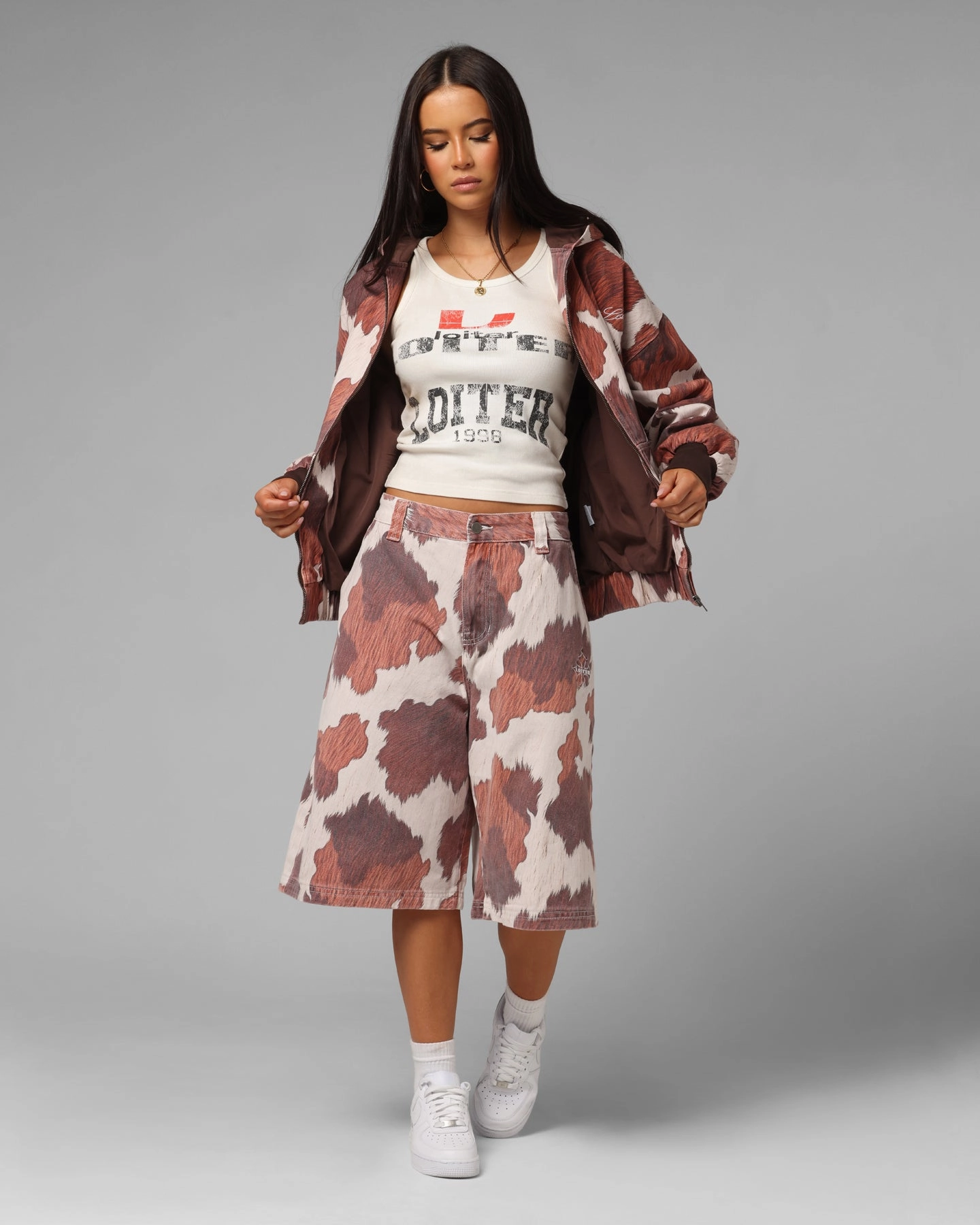 Tear Resistant Weave Loiter Hide Jorts Cowhide