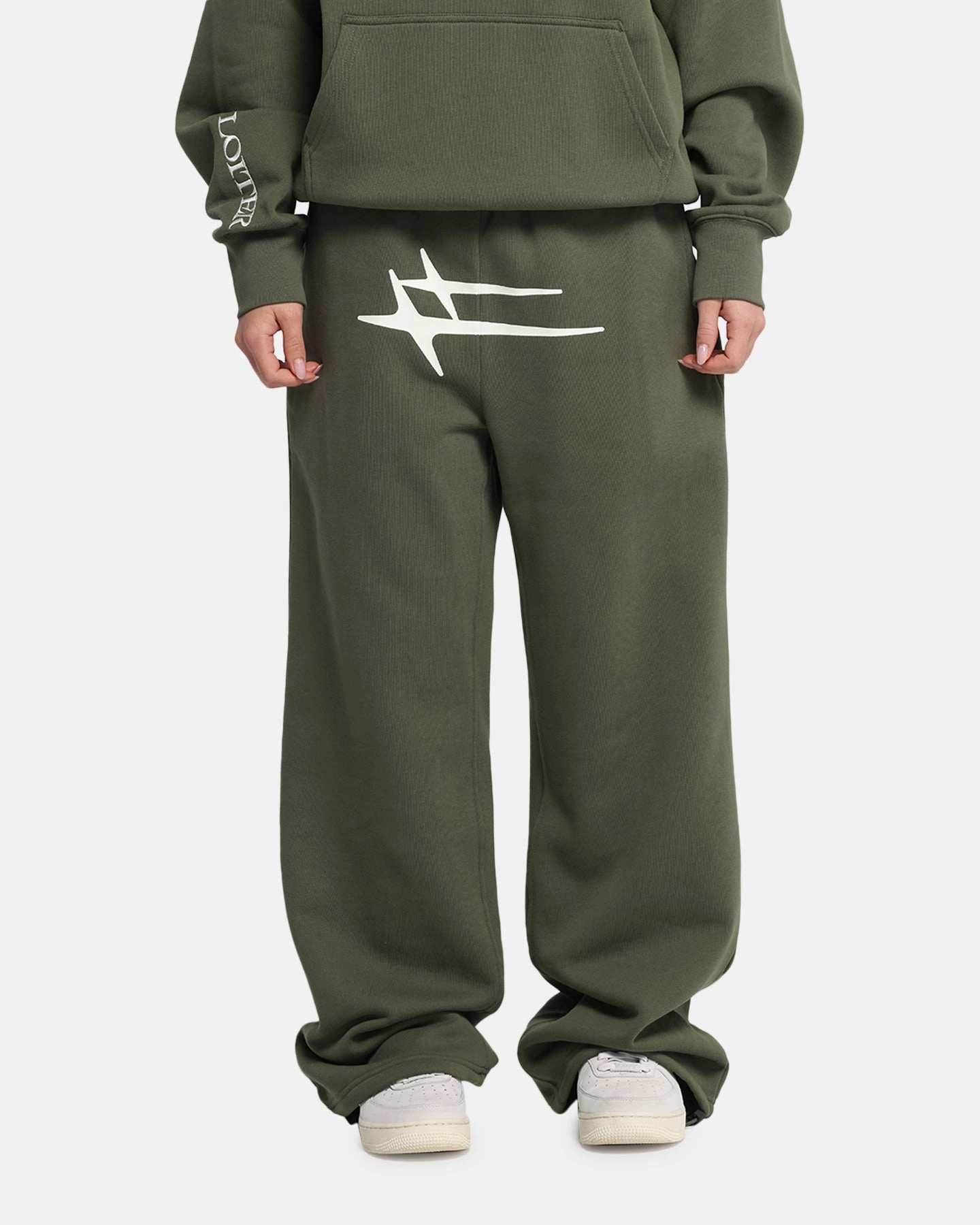 Moisture control Loiter Hybrid Sweatpants Olive