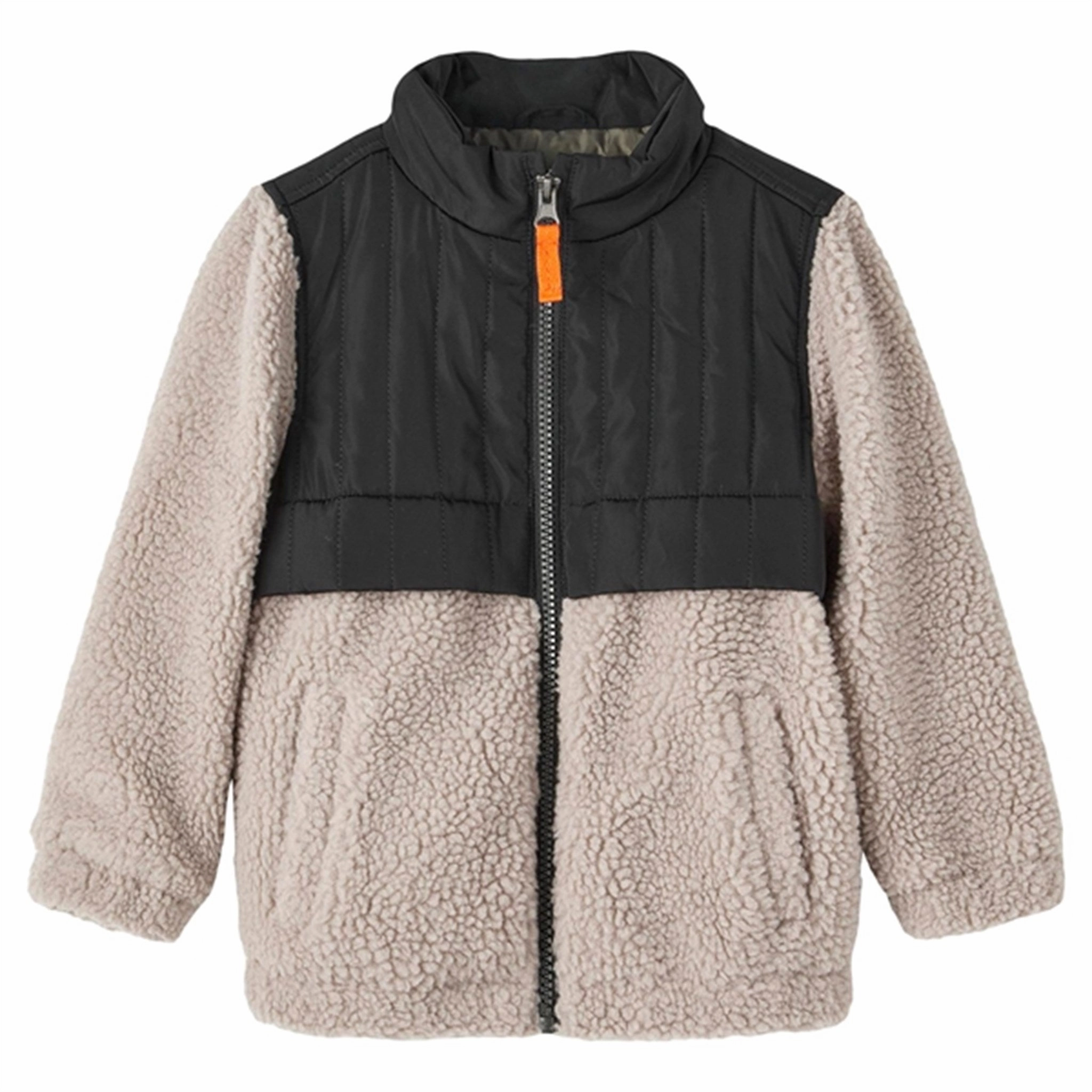 Comfort Fit Cut TapedSeamConstruction Name it Silver Mink Mikas Teddy Jacket