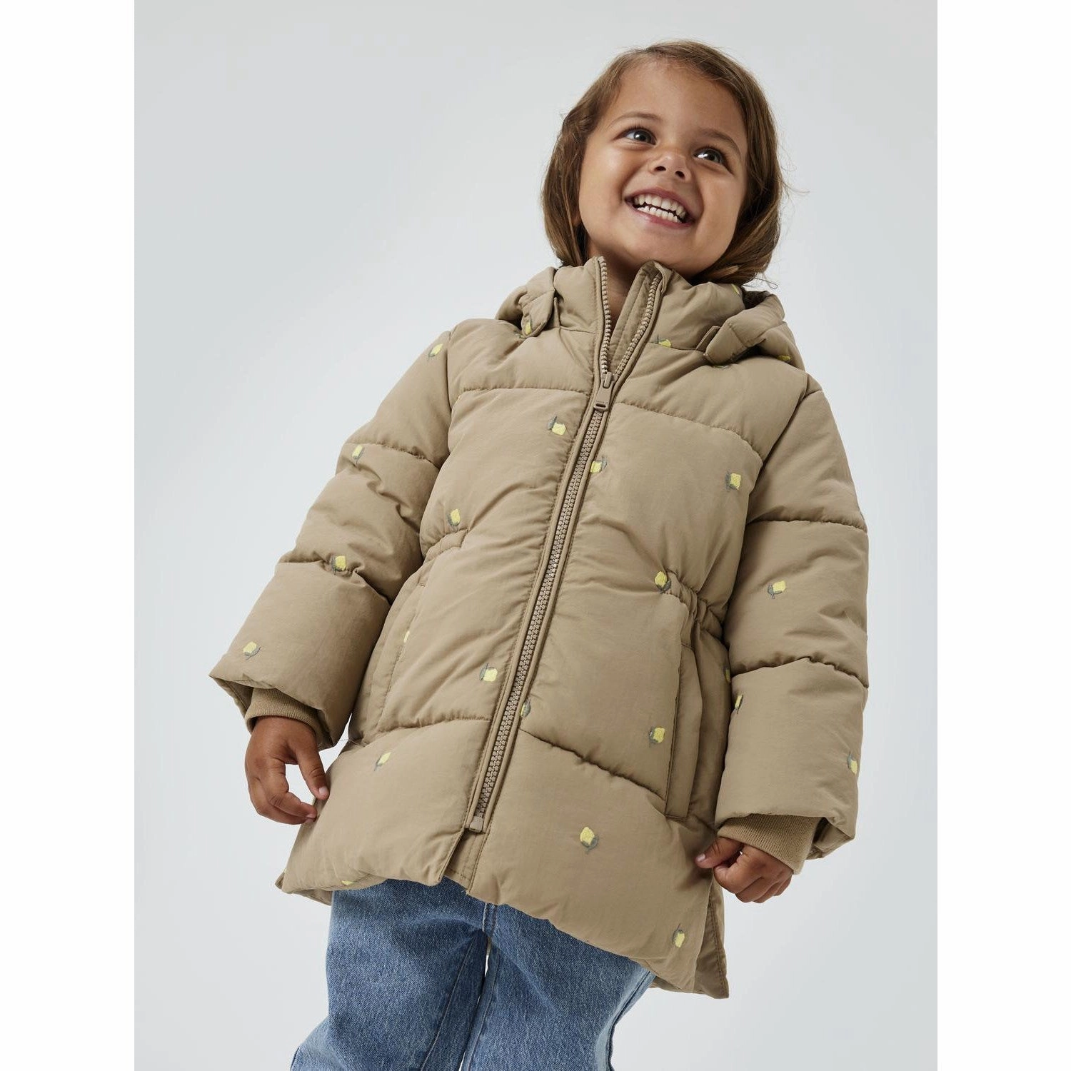 Durable Coating Name It Silver Mink Molly Puffer Jacket Long