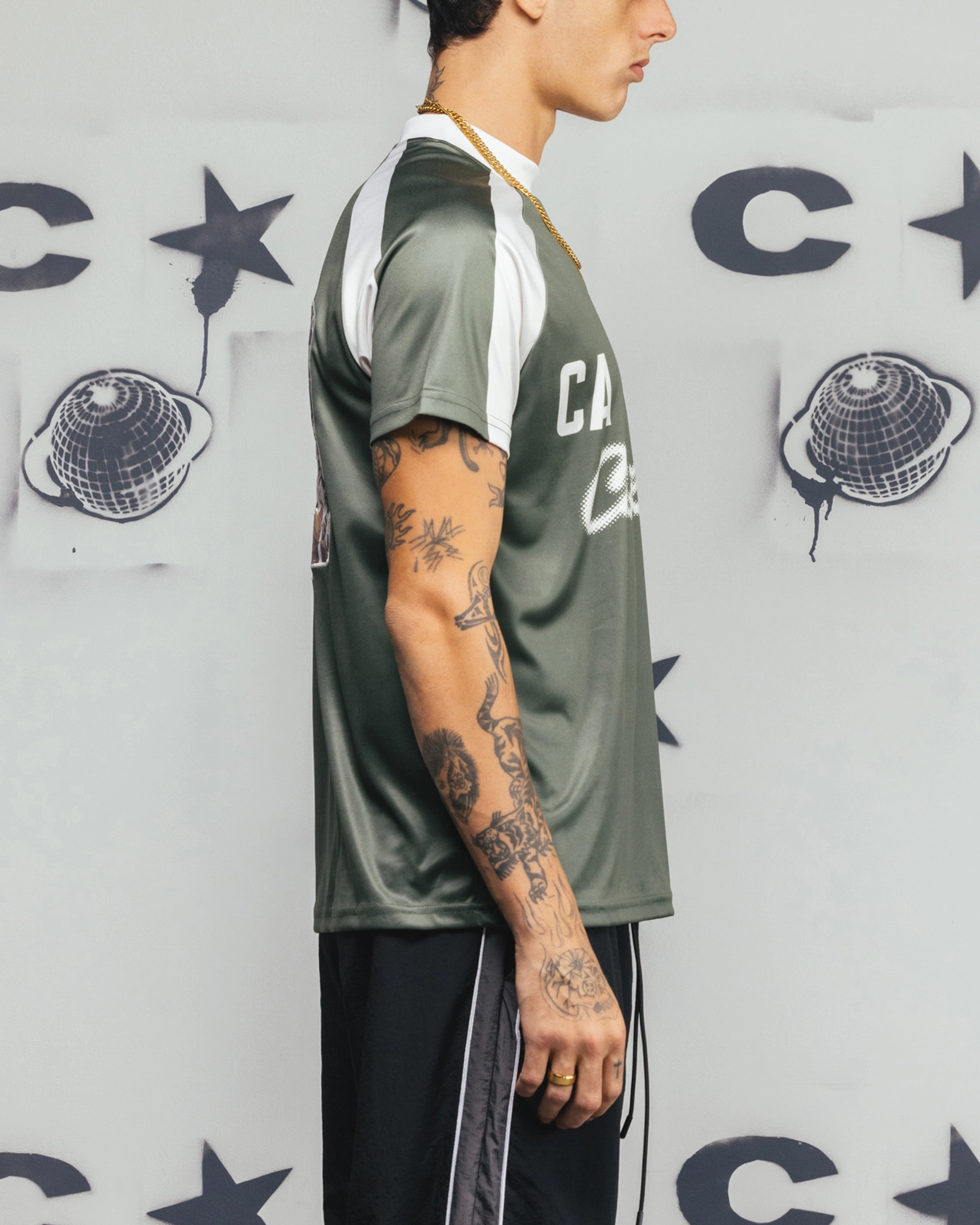 Carre Striker Jersey T-Shirt Green/White Action Gear Comfortable Gear