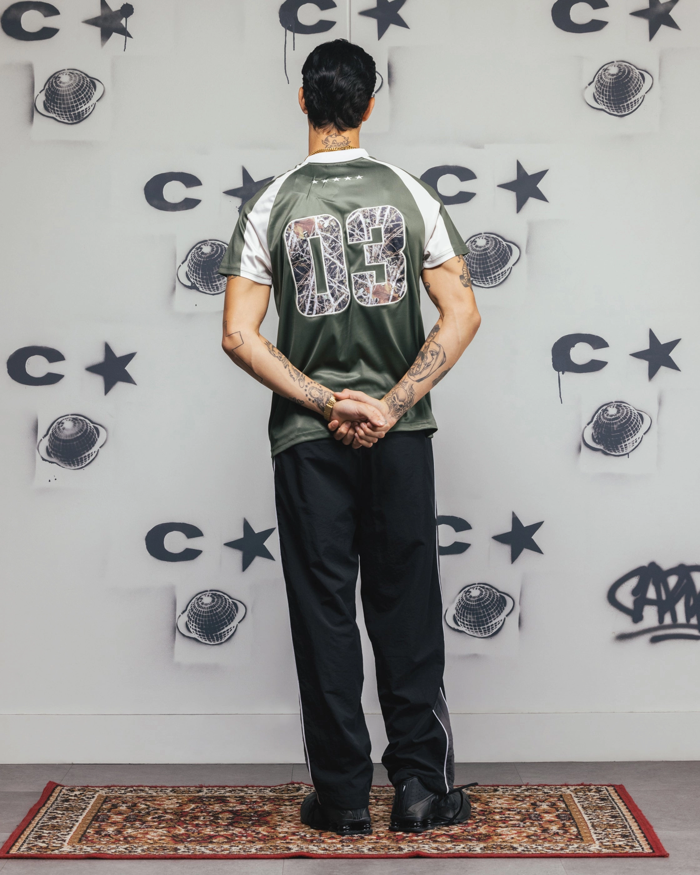 Training Wear Carre Striker Jersey T-Shirt Green/White