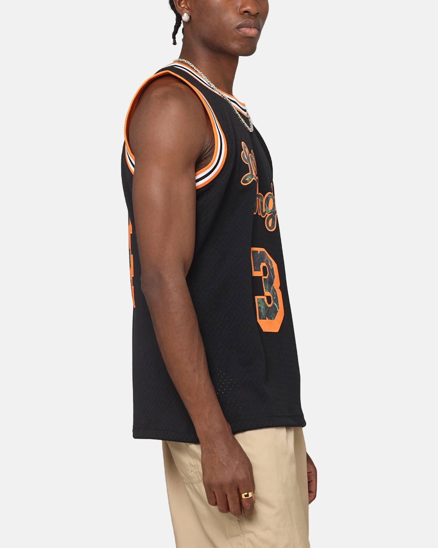 Color Blocked Mitchell & Ness Los Angeles Lakers Shaquille O'Neal 'Wilderness' 97 Swing Jersey Black