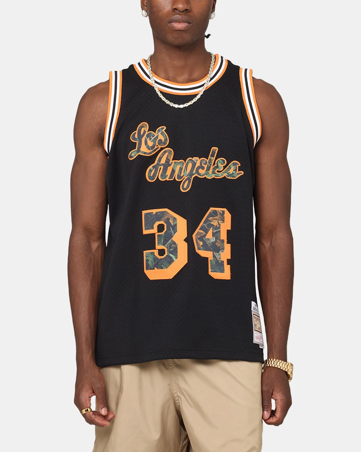 Movement Ready Mitchell & Ness Los Angeles Lakers Shaquille O'Neal 'Wilderness' 97 Swing Jersey Black