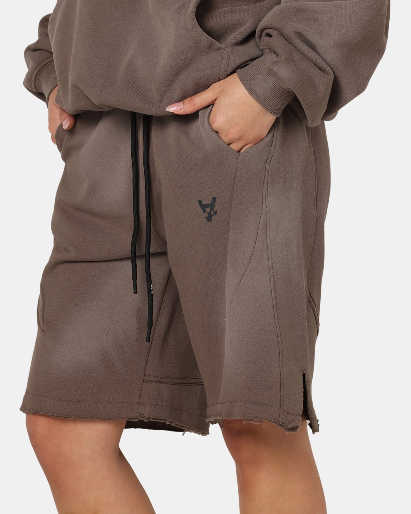 slim cut The Anti Order Apocalypse Sweat Shorts Sunfade Brown
