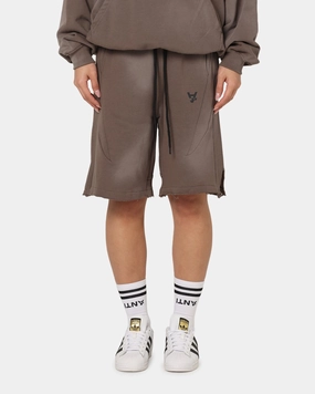 The Anti Order Apocalypse Sweat Shorts Sunfade Brown Chic Appeal Breathable Wearable