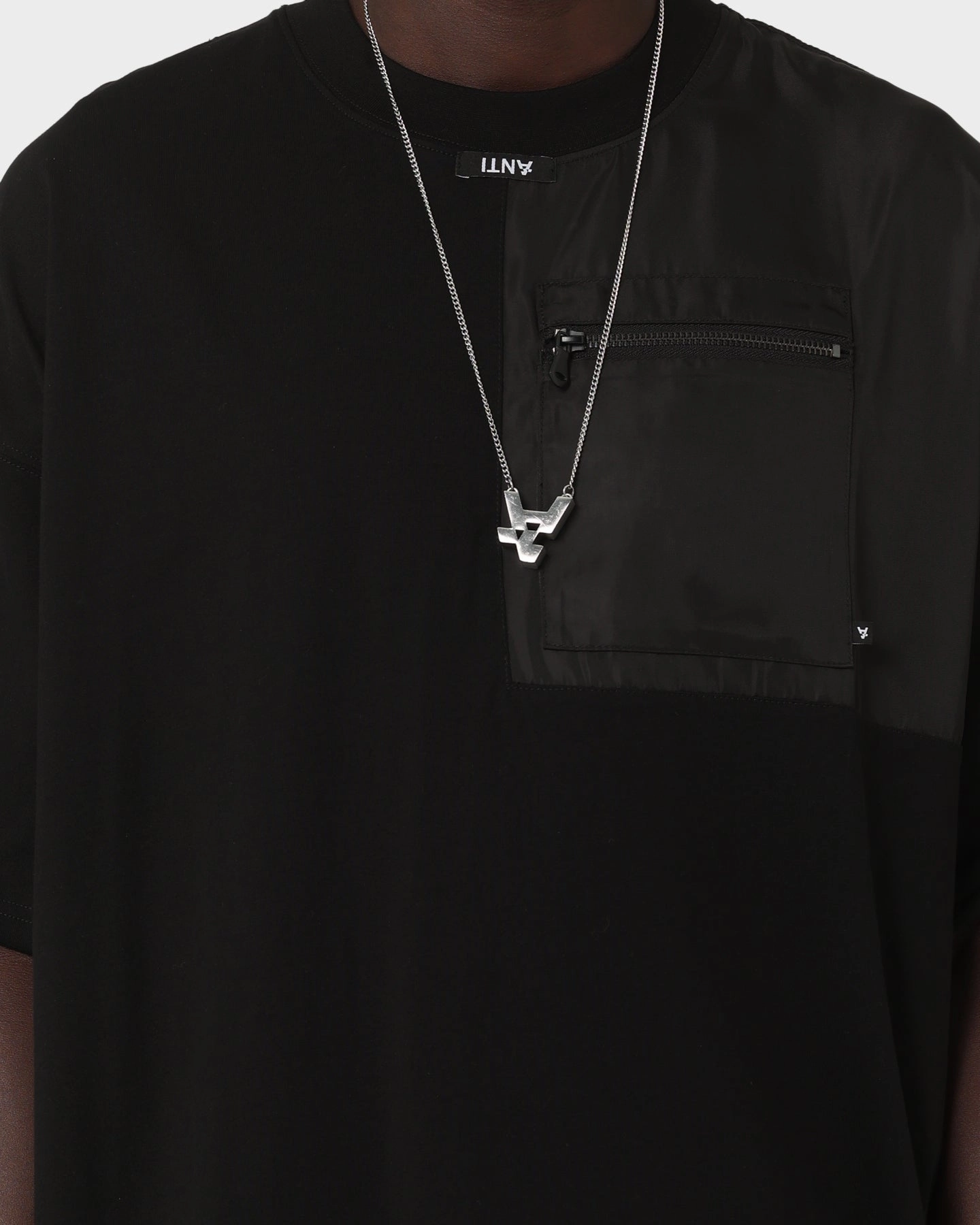Unique Design Oversized Silhouette The Anti Order Oversized Utility T-Shirt Black