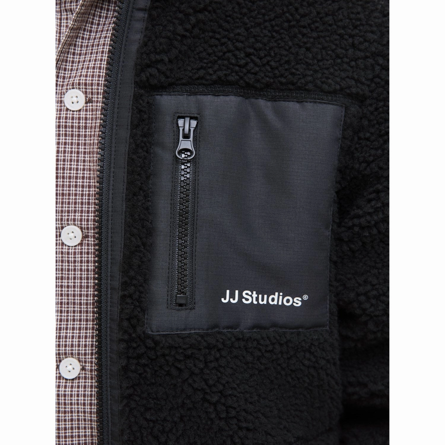 Light Activated Cooling Stand Collar Jack & Jones Junior Black Jjesoho Teddy Jacket Sn Jnr