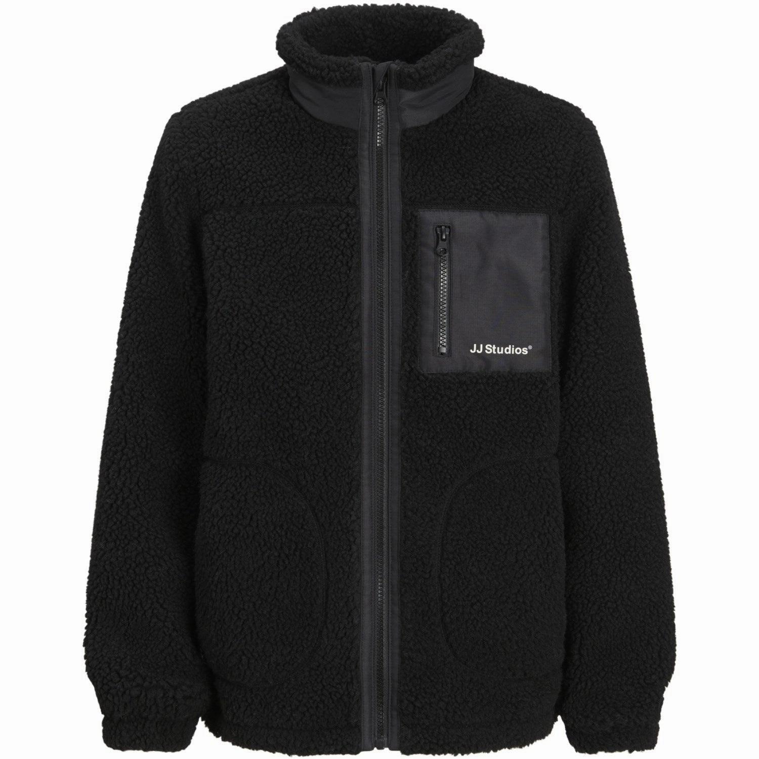 Noise Reduced Fabrics Slim Tailored Jack & Jones Junior Black Jjesoho Teddy Jacket Sn Jnr