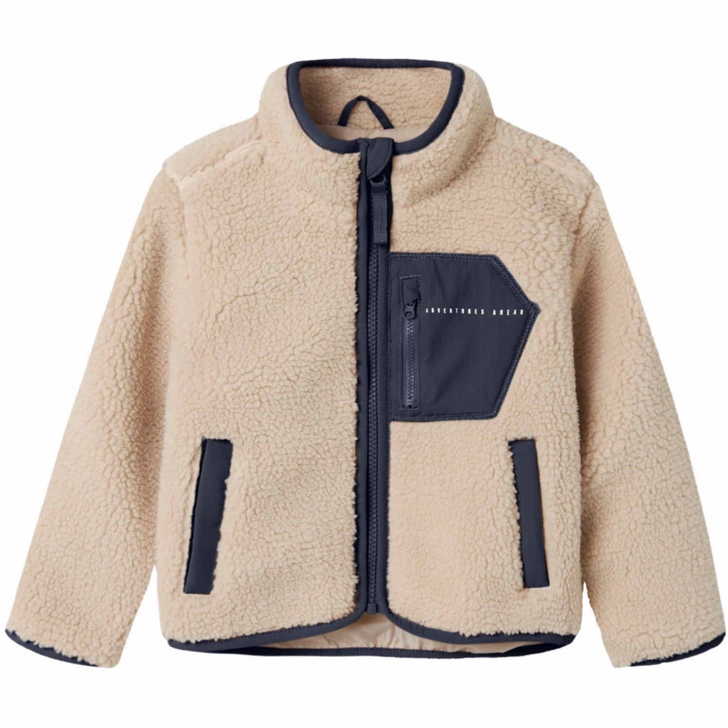 Fashion Forward Name It Moonbeam Chest Pocket Dark Sapphire Nmnmattia Sherpa Jacket Pb