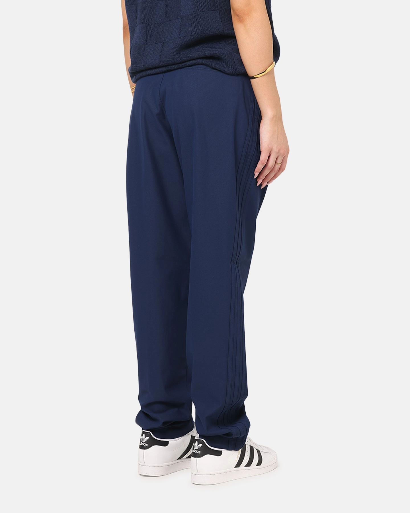 Adidas Originals Twistknit Pleated Pants Night Indigo SecureZipperClosures Button front