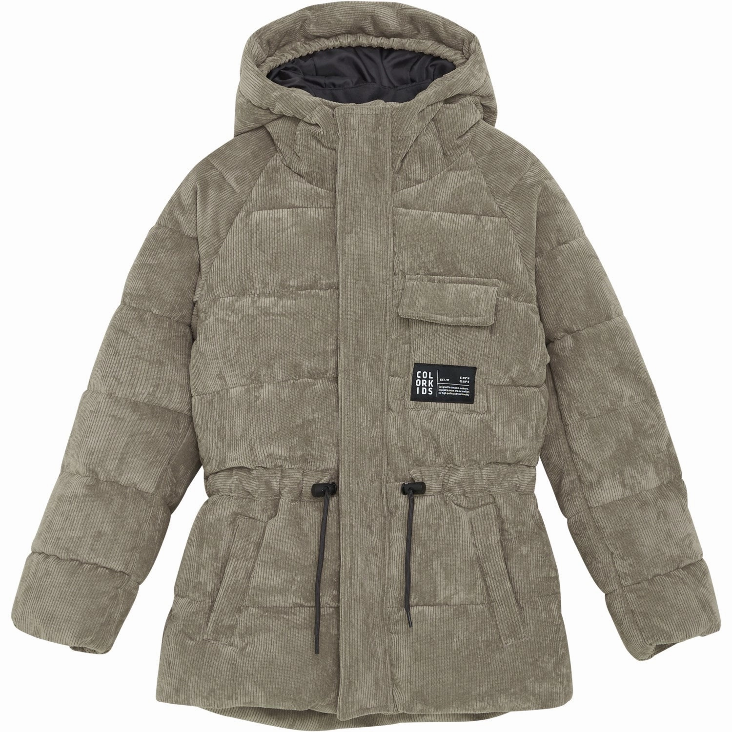 Lightweight Layer Mid Length Cut Color Kids Fossil Jr. Jacket W. String -Corduroy