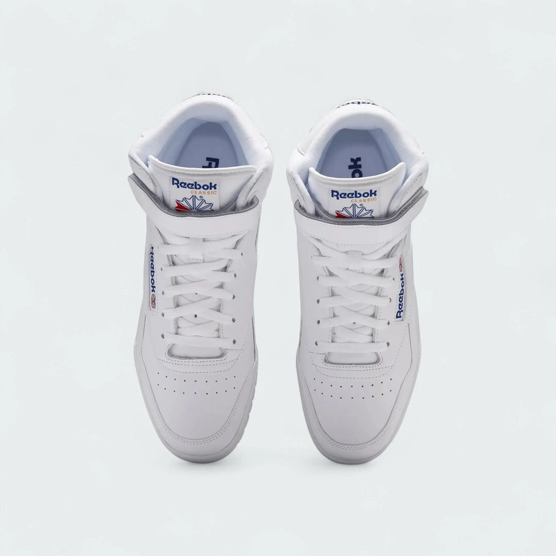 Reebok EX-O-FIT Hi Men's White Leather Trainers 3477 customer - satisfaction