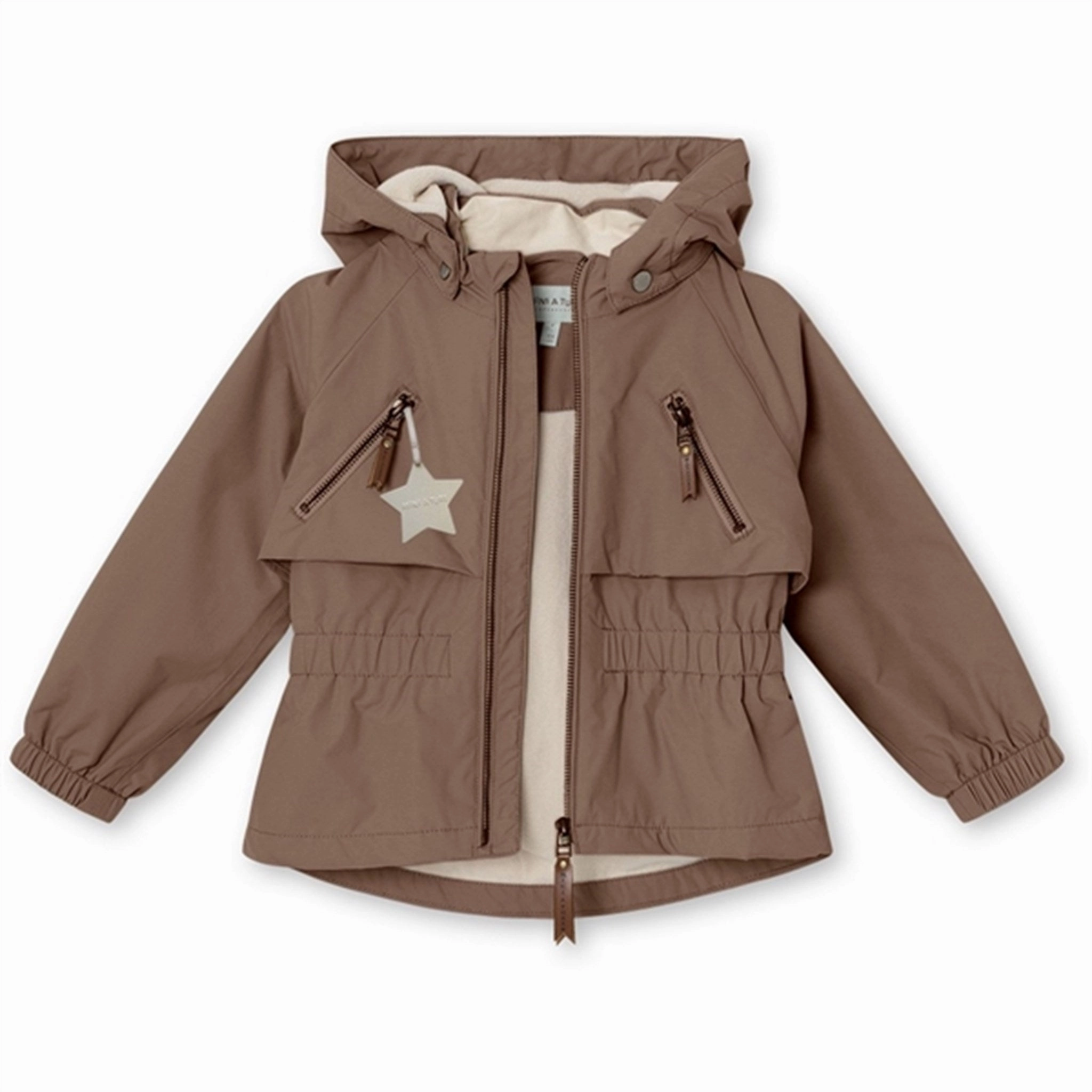 Moisture Wicking Layer Airy Layer Fit MINI A TURE Algea Spring Jacket With Fleece Lining Brownie