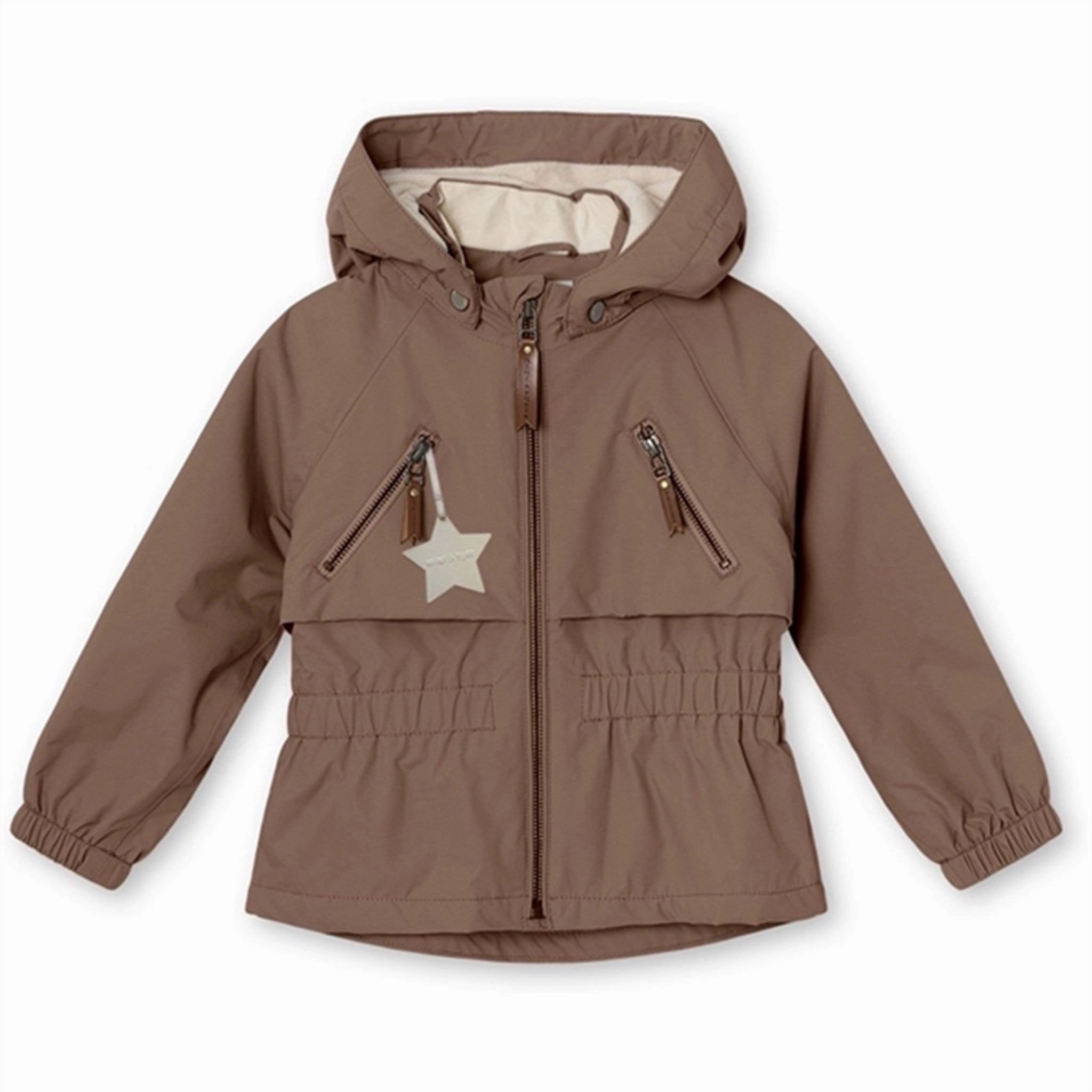 Weight Distribution System Solid Color MINI A TURE Algea Spring Jacket With Fleece Lining Brownie