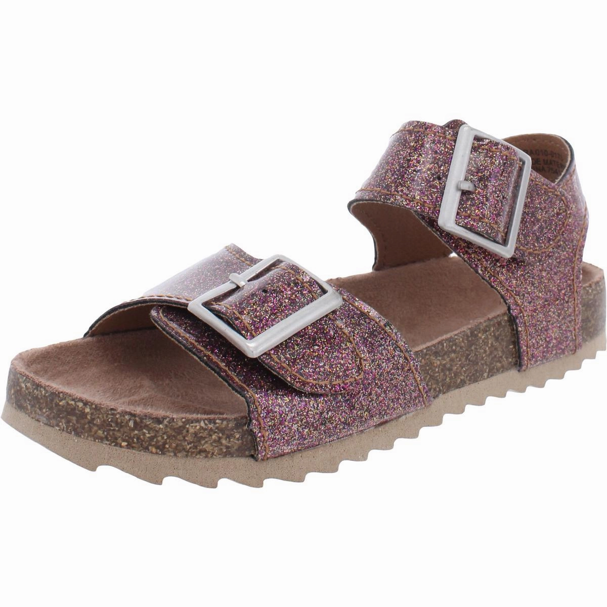 Chic Wear Nora Girls Metallic Cork Footbed Sandals